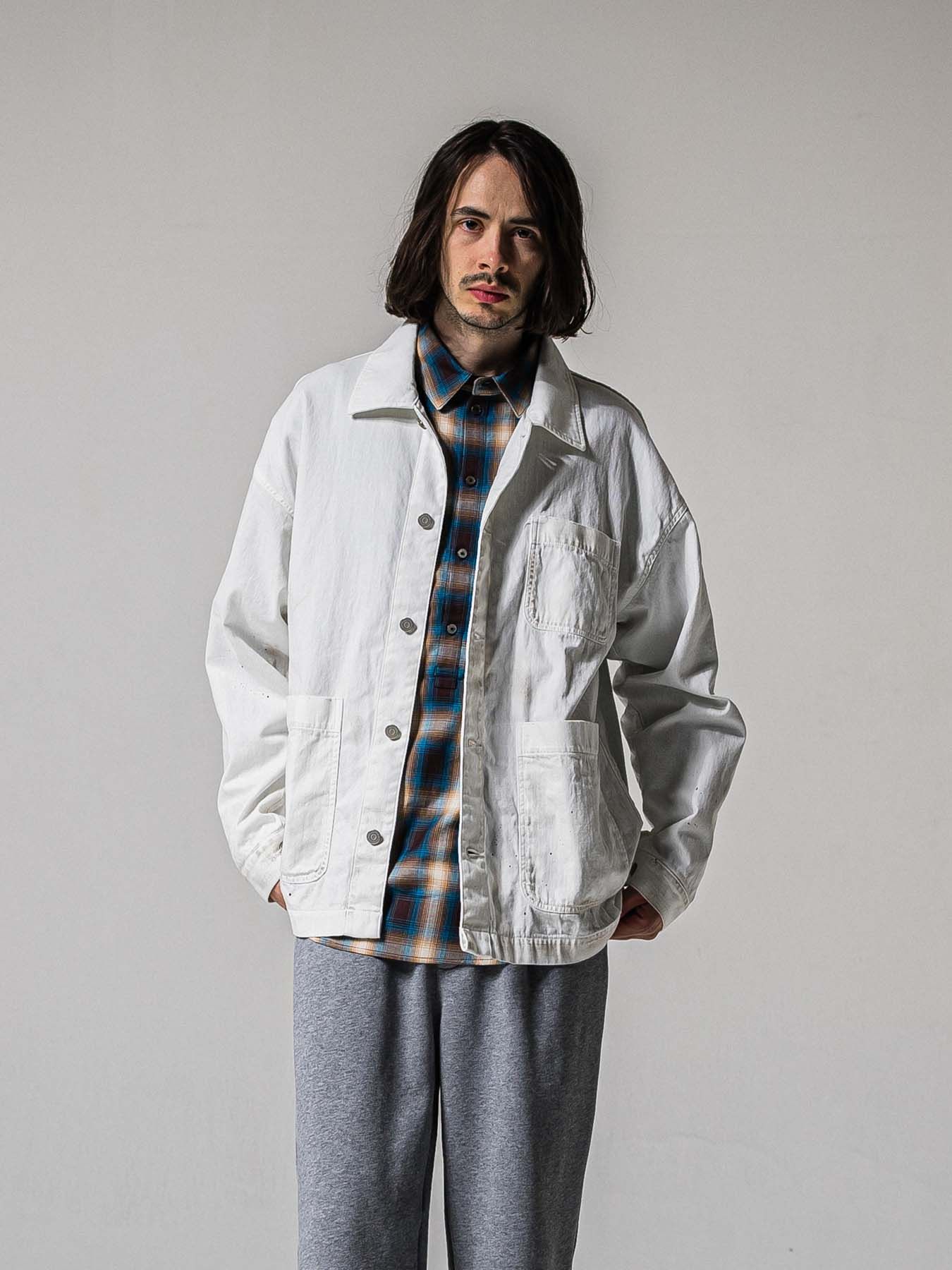 【予約品 11月16日(日) 締切】RC COVER ALL / ライトデニムカーバーオールジャケット / ホワイトユーズド