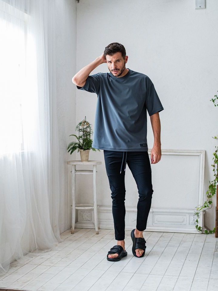 《予約品3月3日18：00締め》 OX JERSEY  OVER TEE / オーバーTシャツ / チャコール