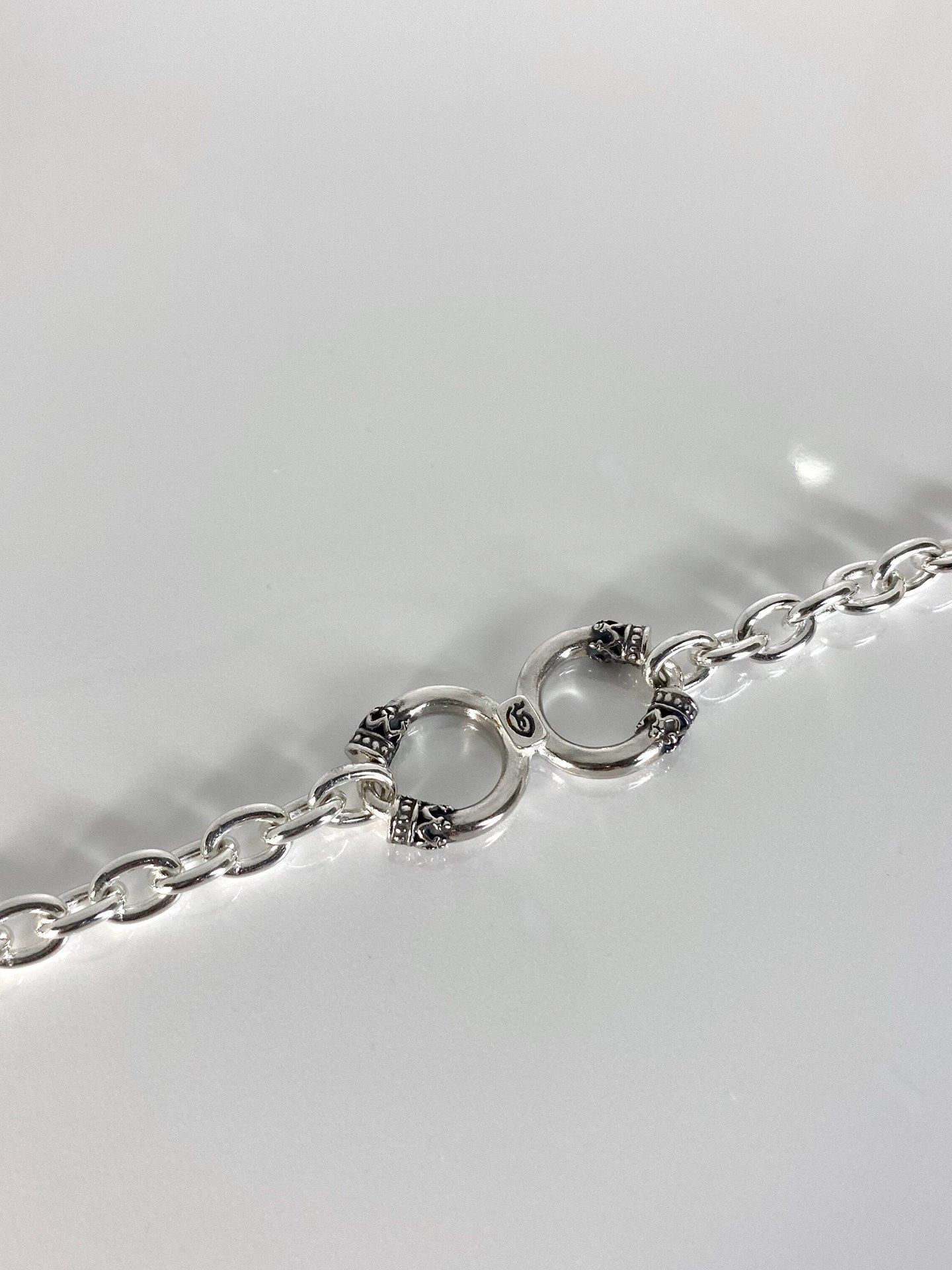 《受注生産》 TWIN CROWN CHAIN BRACELET / ツインクラウンチェーンブレスレット / 注文から2～3週間後入荷予定