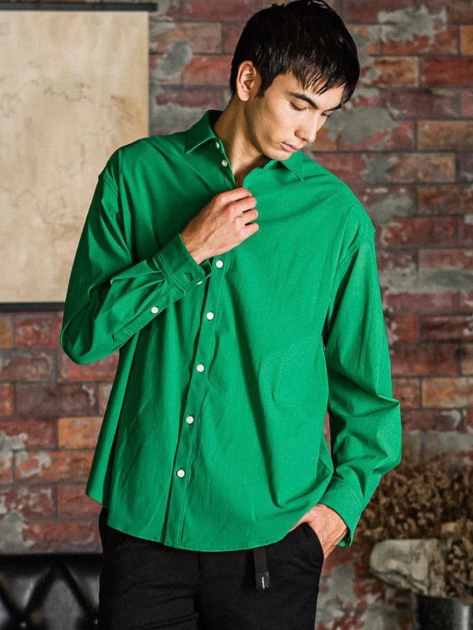 速乾NYLON JACK SHIRTS / ナイロンシャツ / グリーン