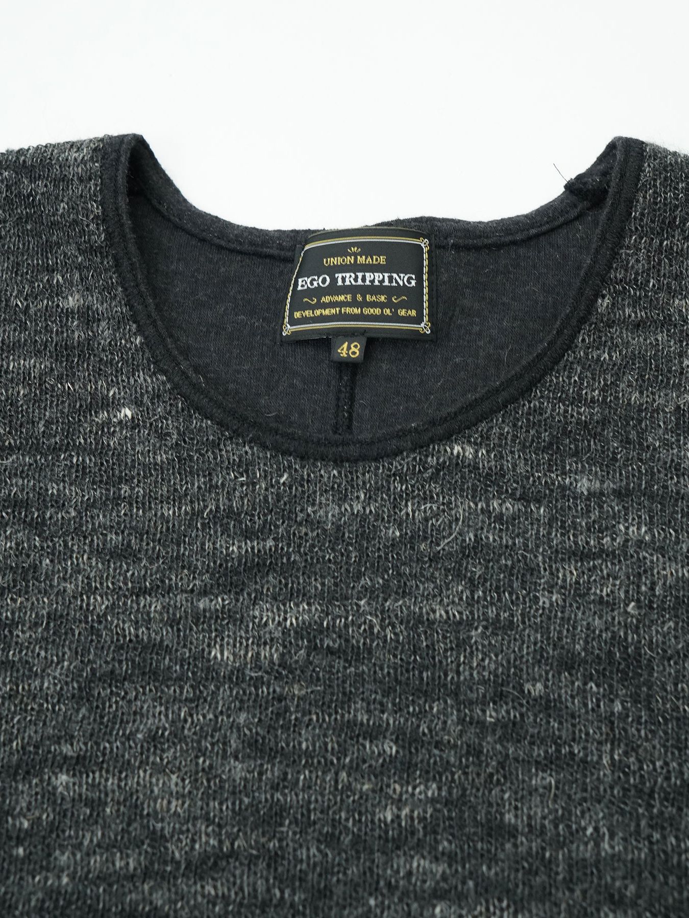 【予約品 】ROLLSLEEVE / ロングスリーブ Tシャツ / 杢ブラック