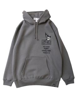 NOT-MOUTH PARKA / プリントパーカ / チャコール