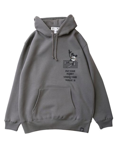 NOT-MOUTH PARKA / プリントパーカ / チャコール