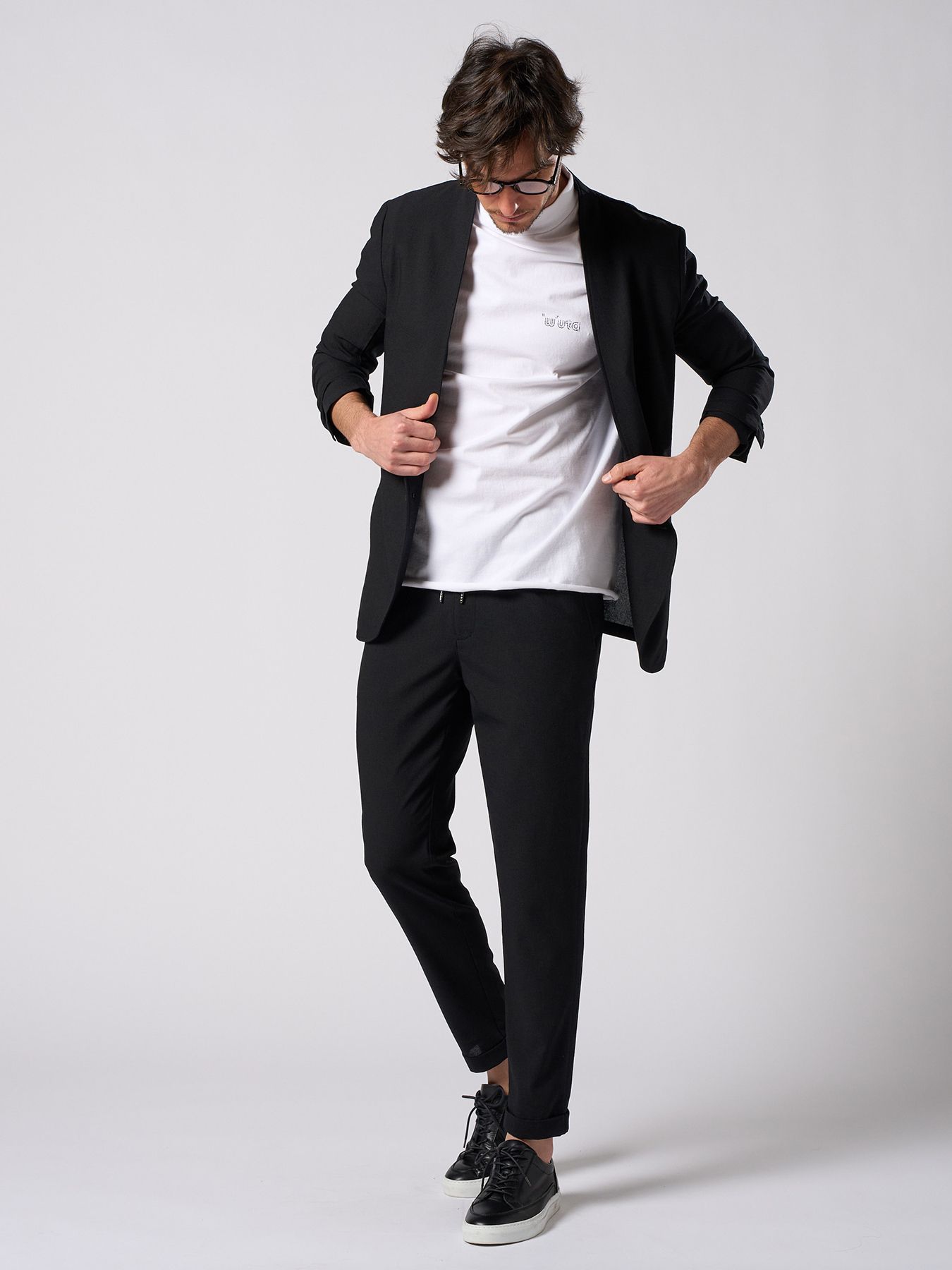 【予約品 1月25日(日) 締切】tuck slim slacks / タックスリムスラックス / ブラック