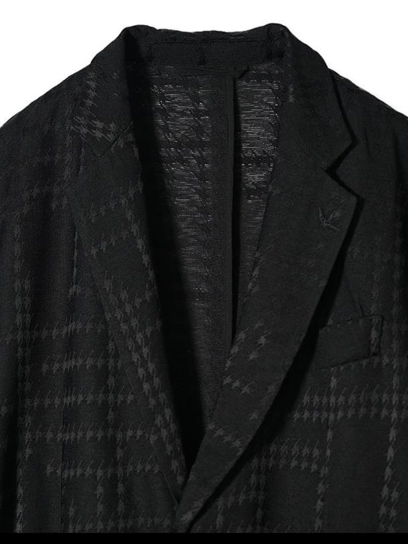 ランダム千鳥柄テーラードジャケット  2つ釦 ジャガード 一枚仕立て 1PIU1UGUALE3 RELAX USK-26017