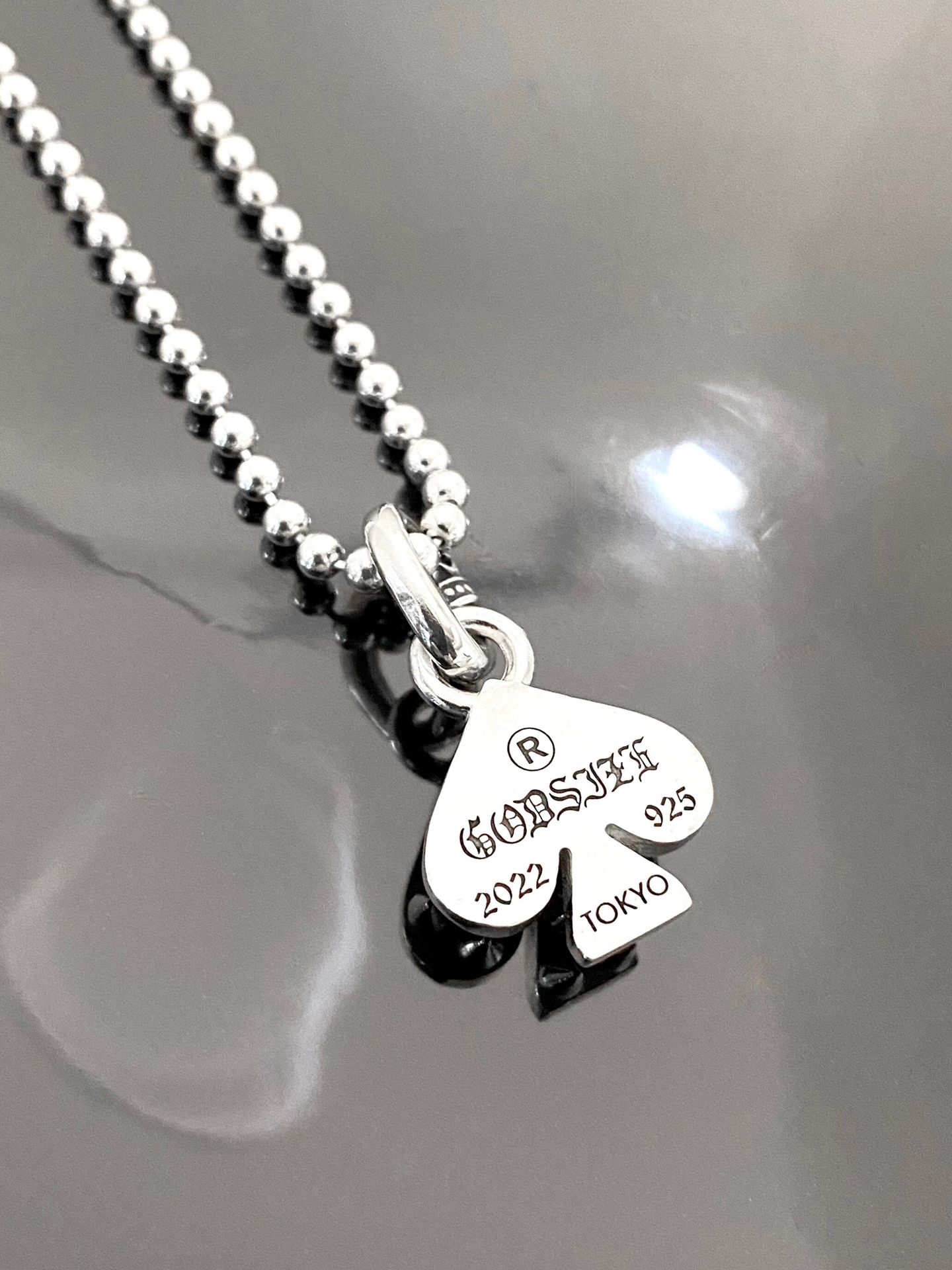 《受注生産》BALL CHAIN [SPIKE:SPADE] / スパイクスペードボールチェーンネックレス / 注文から2～3週間後入荷予定