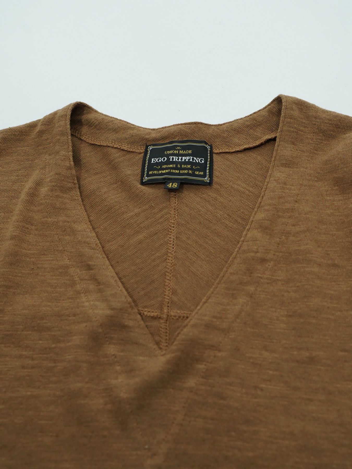 【予約品 2月1日(日) 締切】KITE V-NECK / Vネック ニットT / キャメル