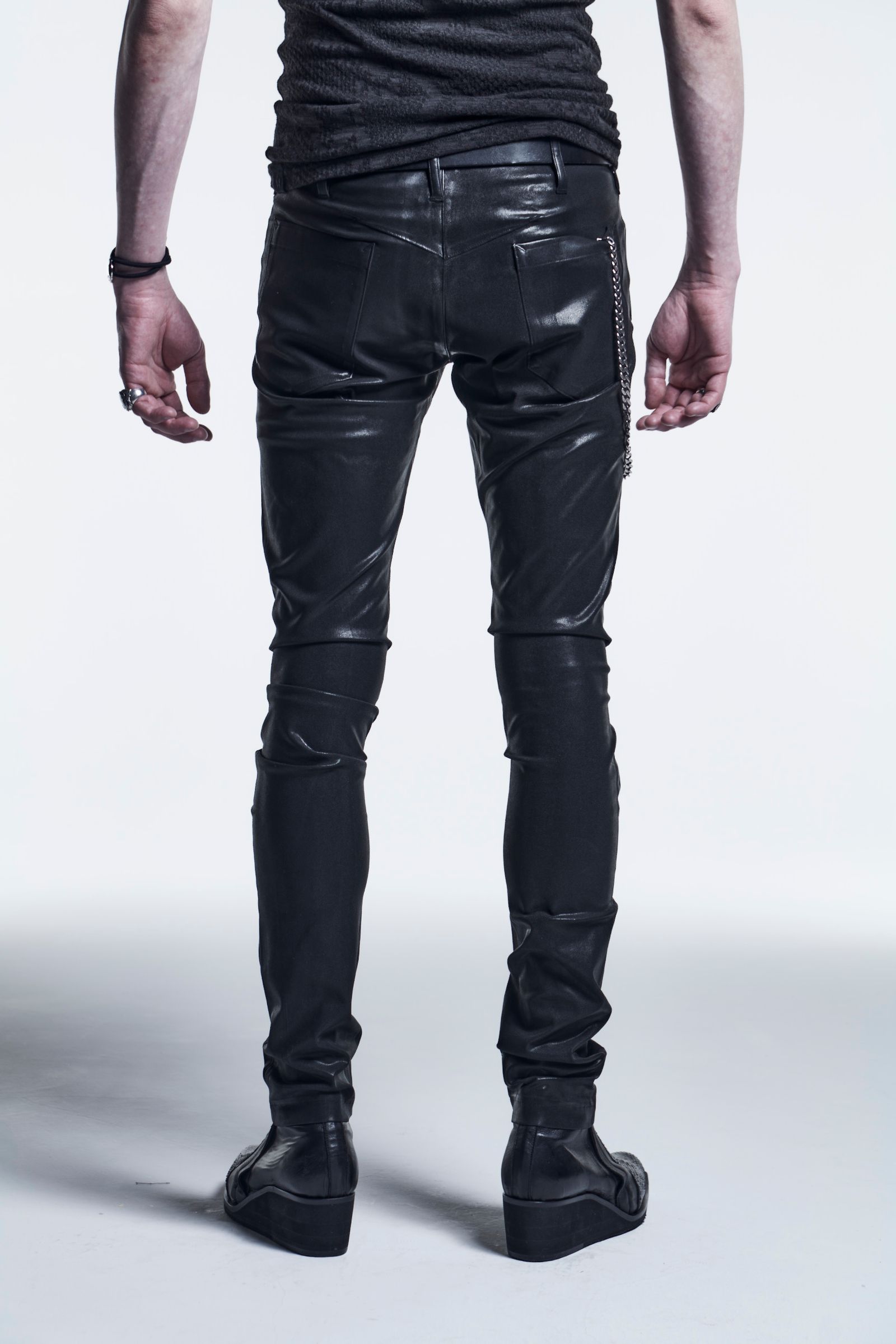 《予約品》 SuperSkinnyPants HighTensionJerseyCoating / Black 【kiryuyrik】 10月入荷予定