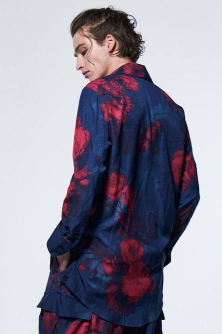 《予約品》 FlareShirt / ブルー&レッド 【kiryuyrik】 2023年4月以降入荷予定