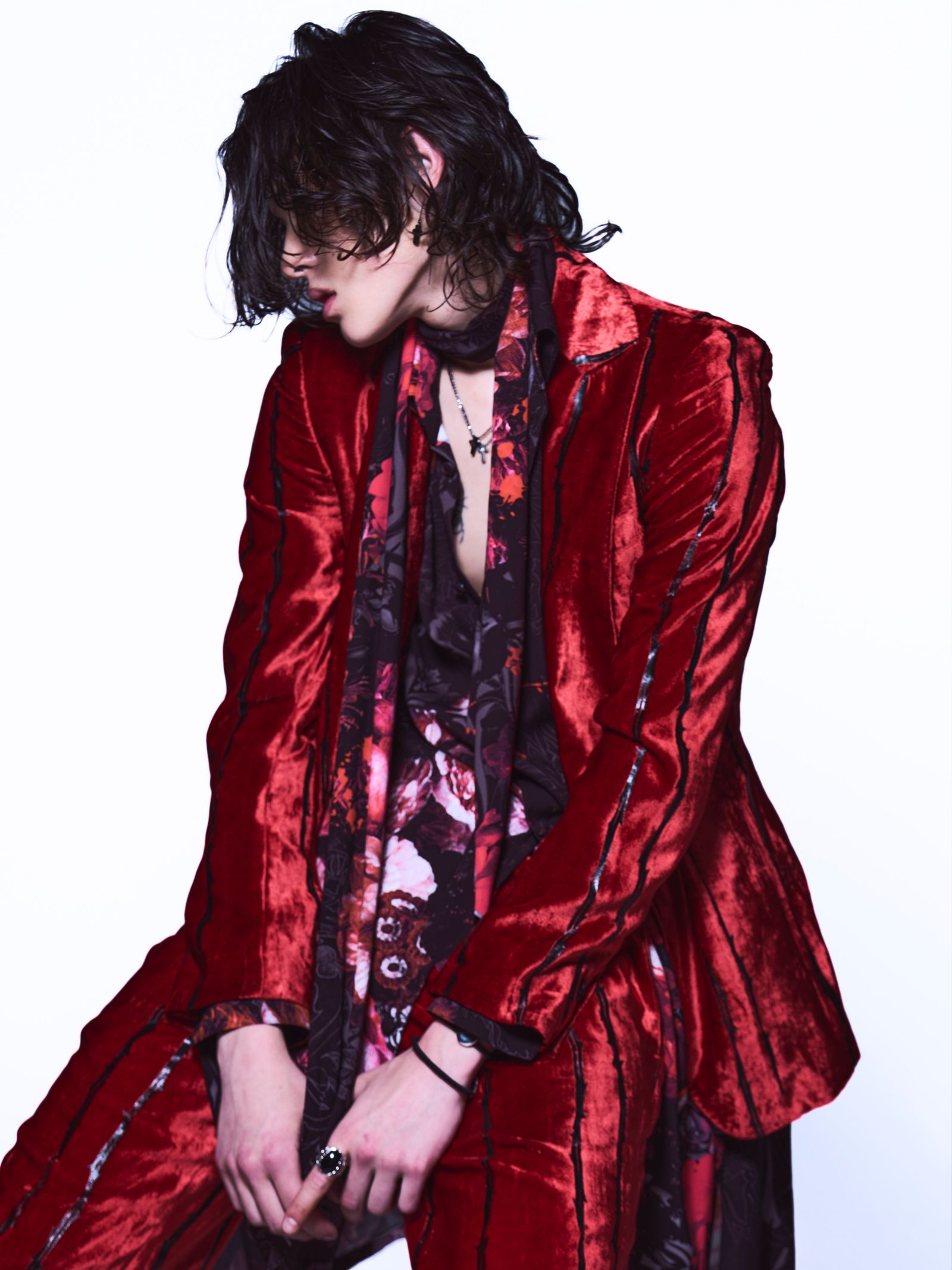 【予約品 6月29日(月) 締切】TOGE Velvet Wide Slacks / ベルベット ワイドスラックス / レッド