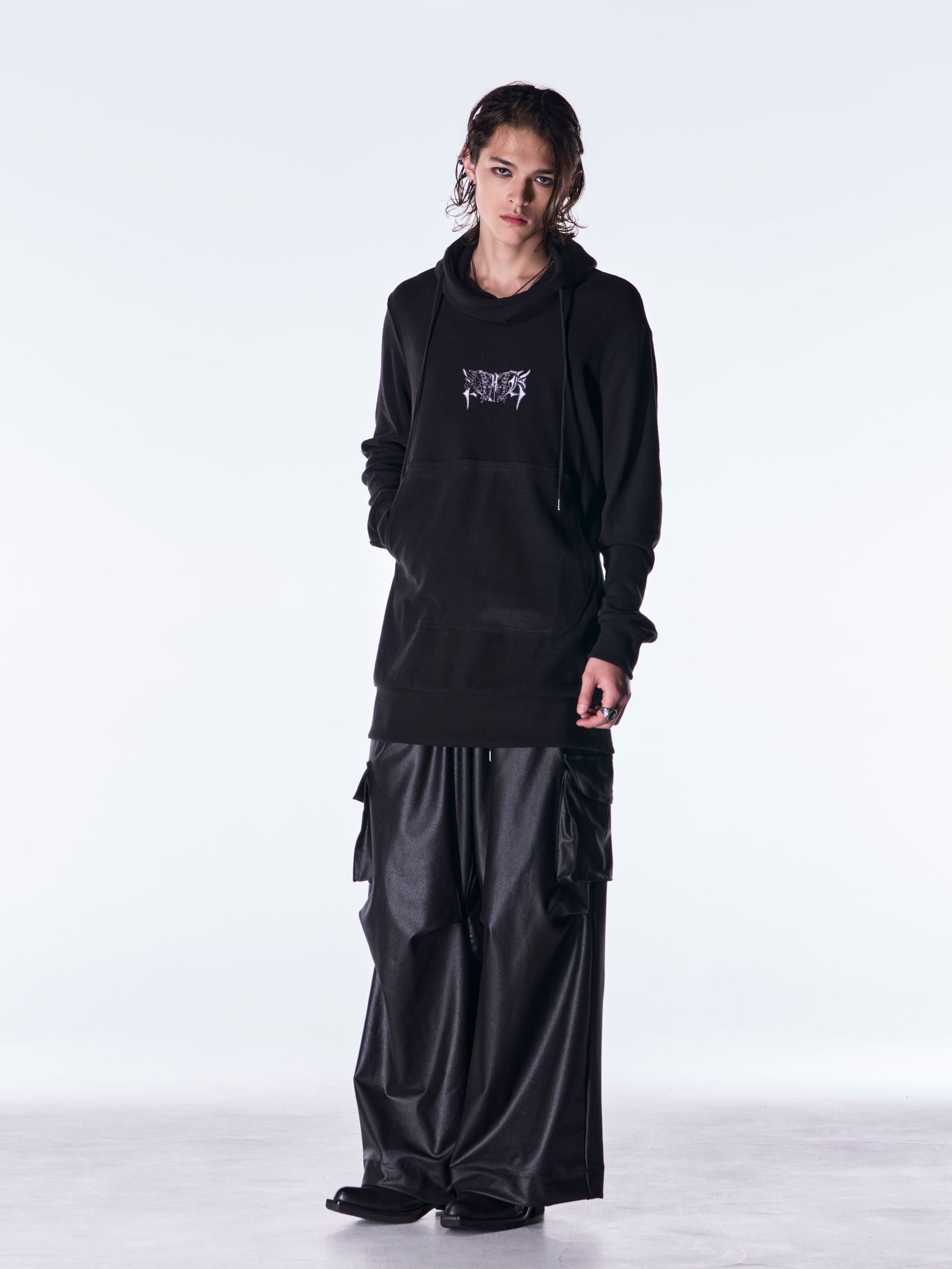 【予約品 6月29日(月) 締切】Emboss Silley Jersey Cargo Pants / サルエル ボンデージパンツ / ブラック