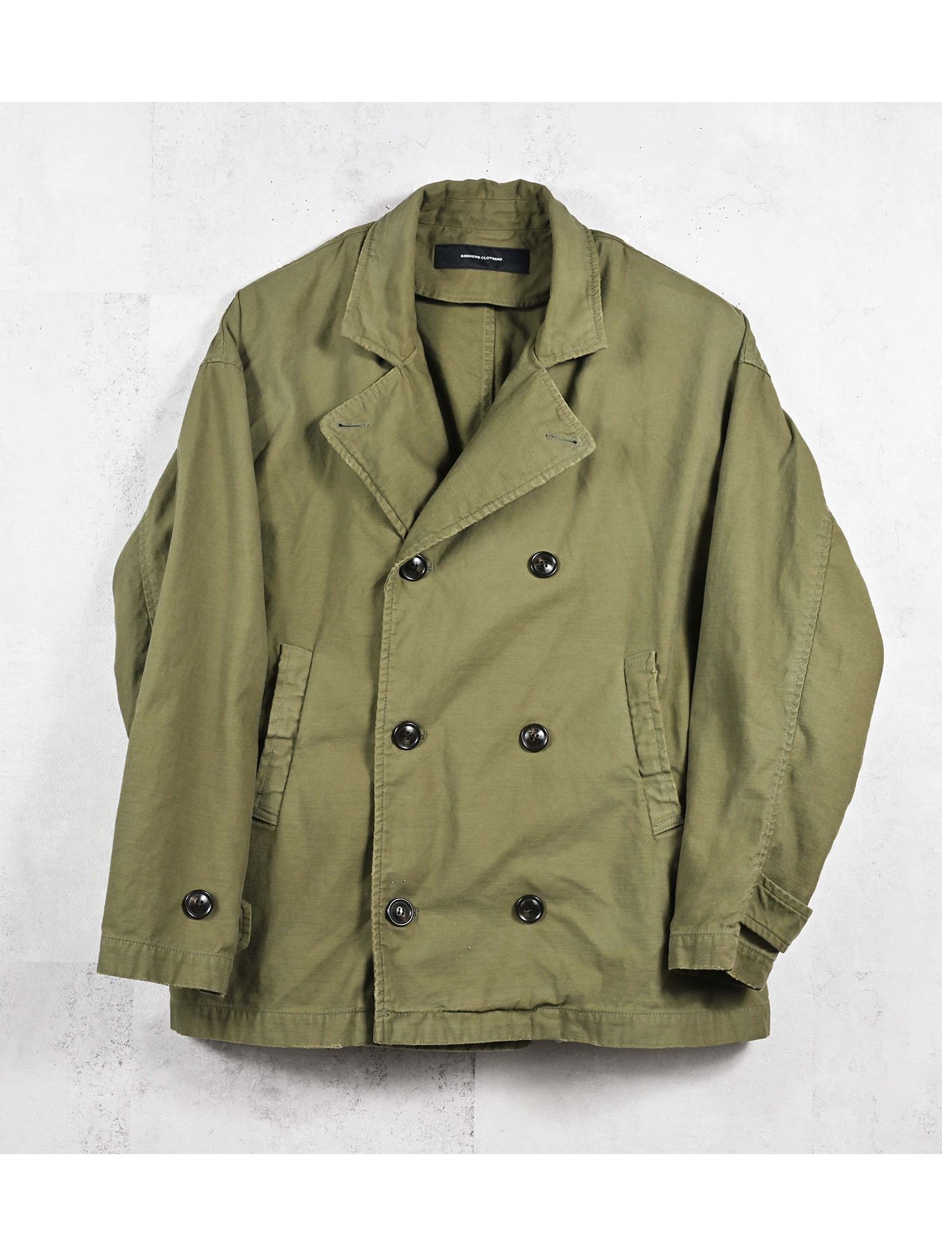 【予約品 11月16日(日) 締切】MV OVER PCOAT / オーバーサイズ ピーコートジャケット / カーキ