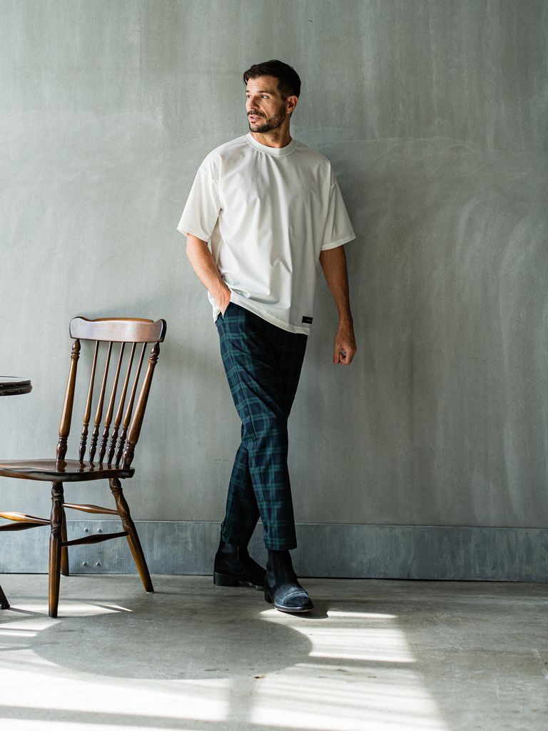 《予約品3月3日18：00締め》 PAT WIDE EASY PANTS / イージーパンツ / グレンチェック
