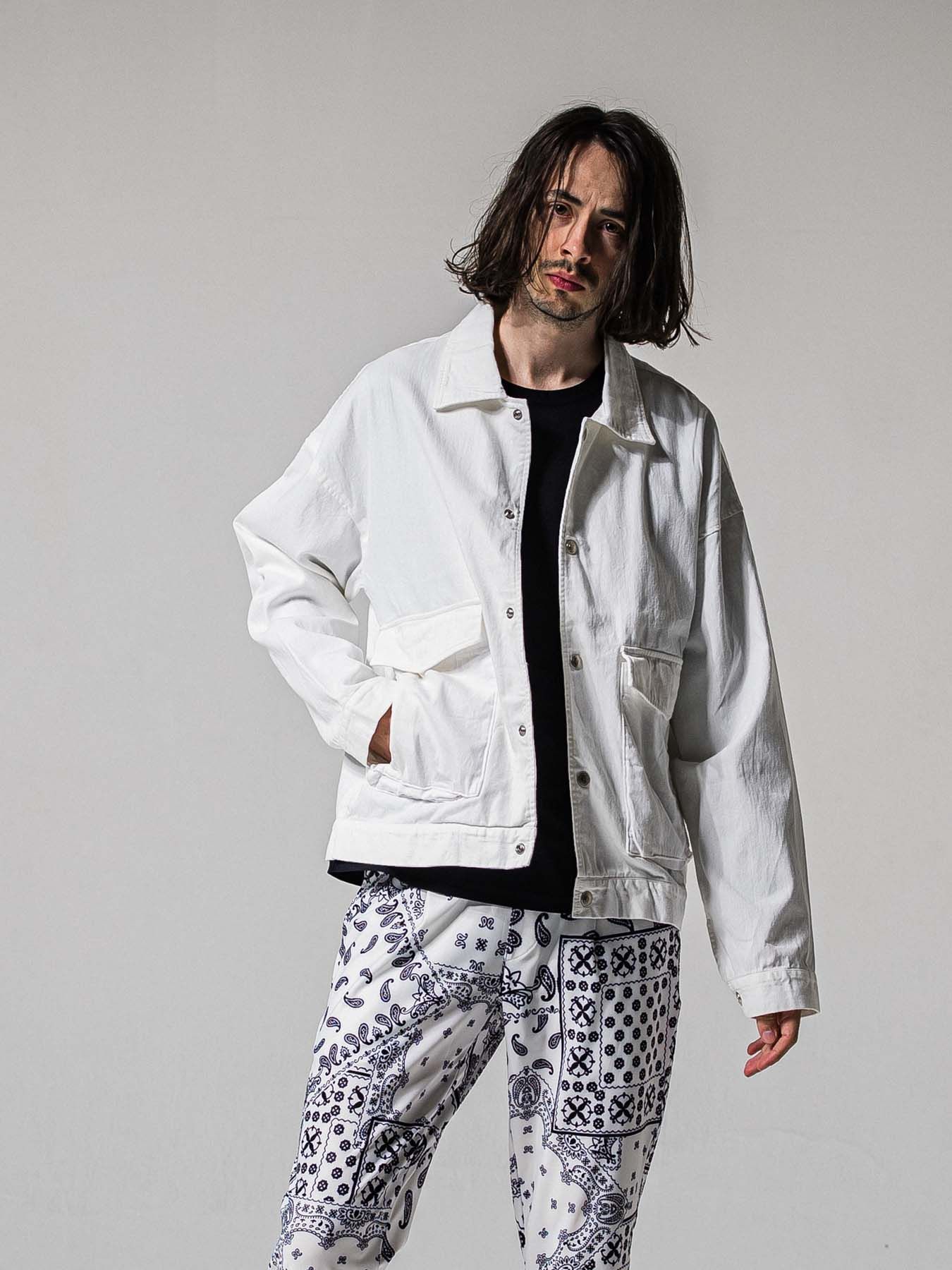 【予約品 11月16日(日) 締切】LDENIM AG FLIGHT JK / ライトデニム ミリタリージャケット / ホワイト