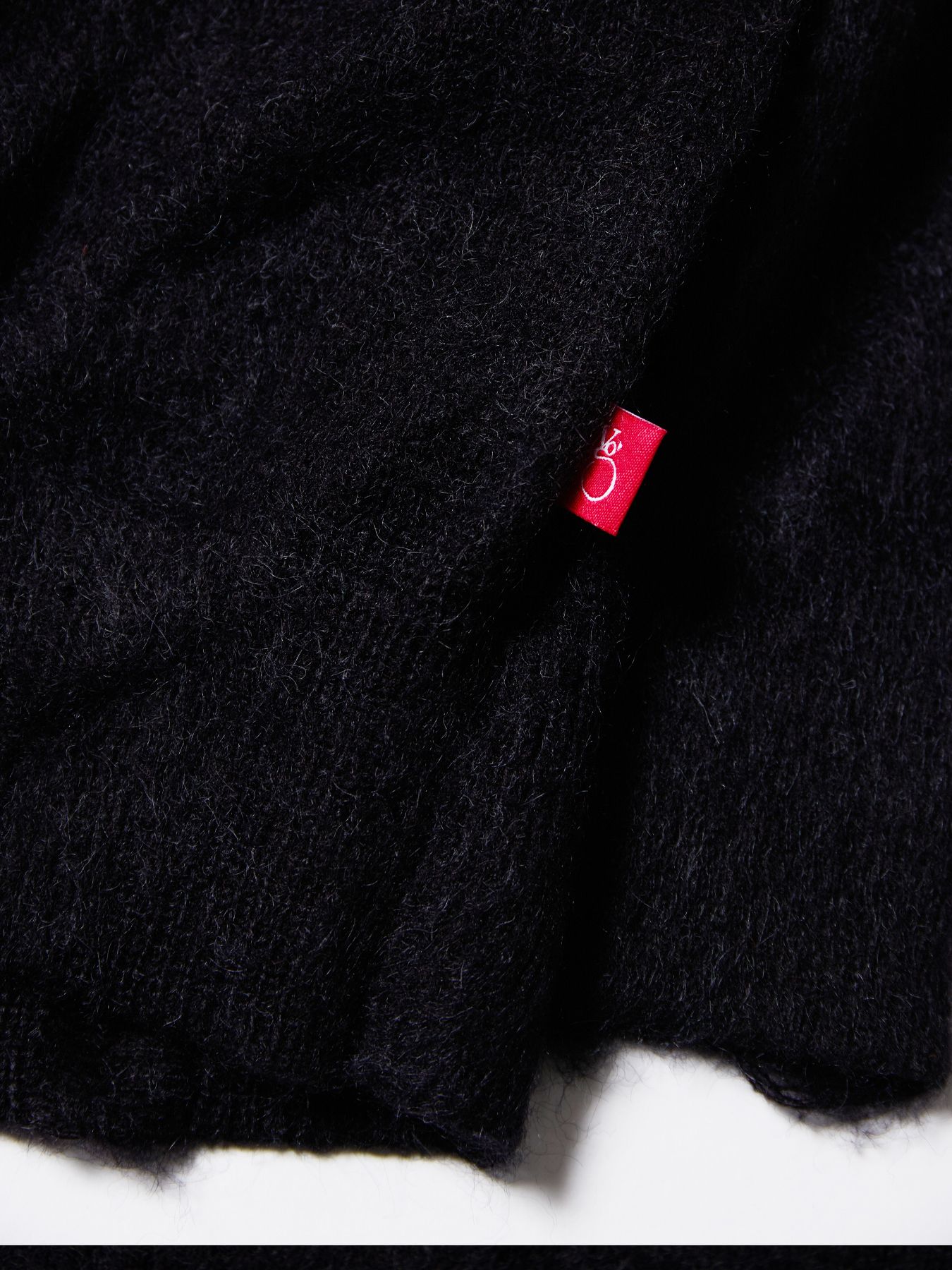 NANCY MOHAIR / モヘア クルーネックニット / BLACK