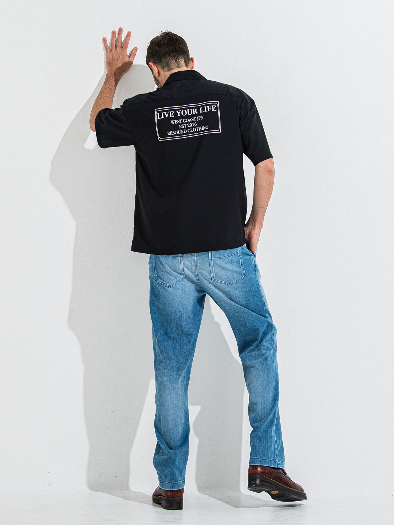 DENIM JERSEY WIDE PT / デニムジャージワイドパンツ / ライトインディゴ