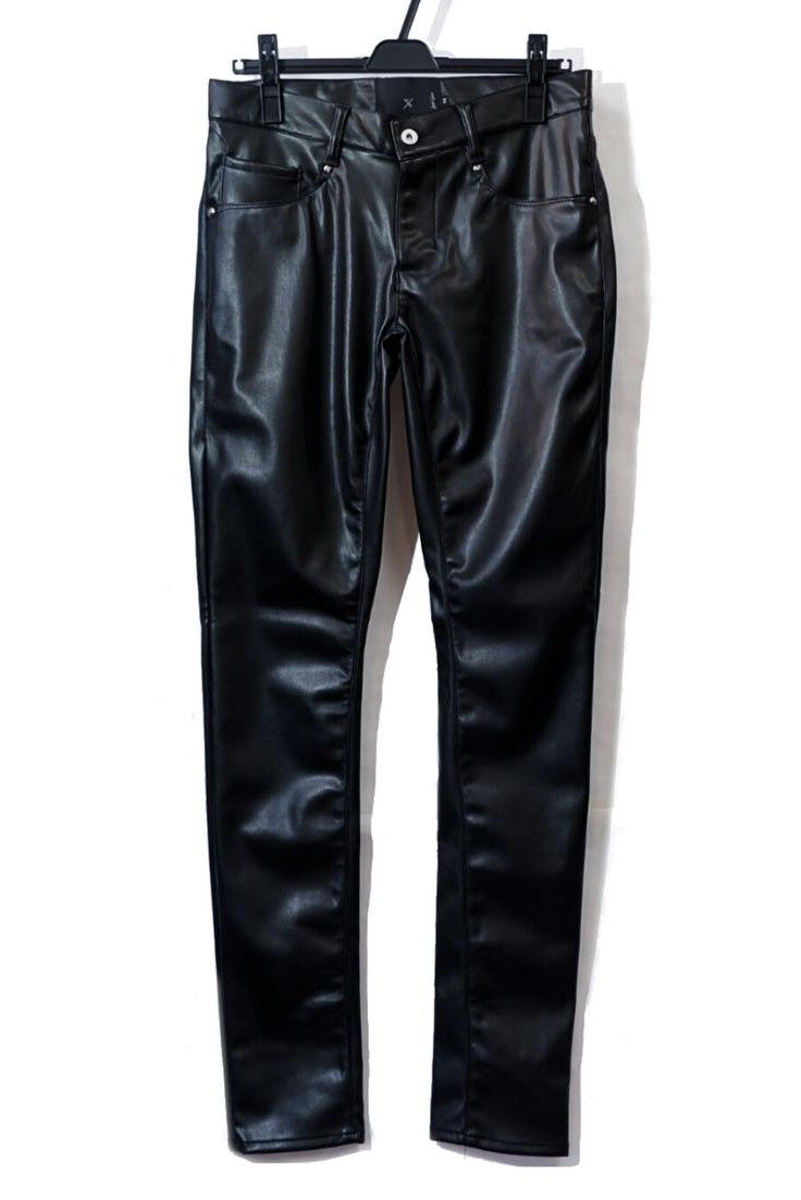 Synthetic Lamb Leather Skinny pants / BLACK 【ys Yuji SUGENO】
