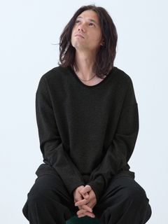 【予約品 6月2日(月) AM10時 締切】LUXWARM / ロングスリーブTシャツ / 杢ブラック