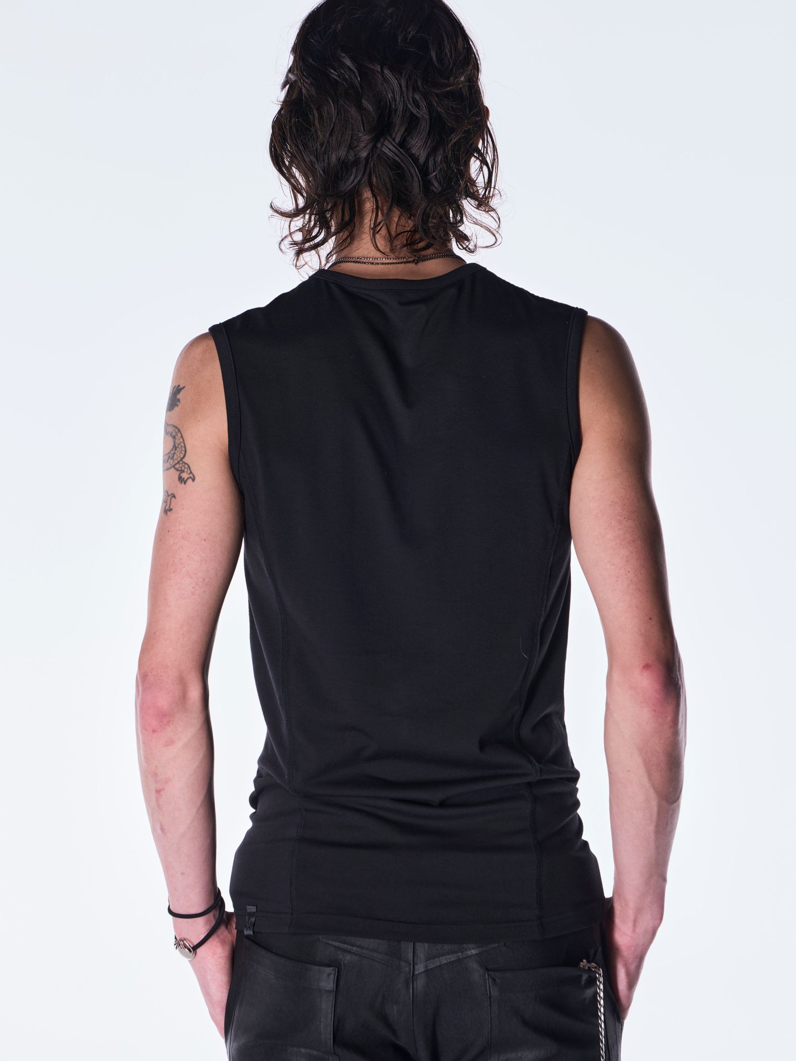 【予約品 6月29日(月) 締切】BEATENJIKU Henry Tank Top / ヘンリーネック タンクトップ / ブラック