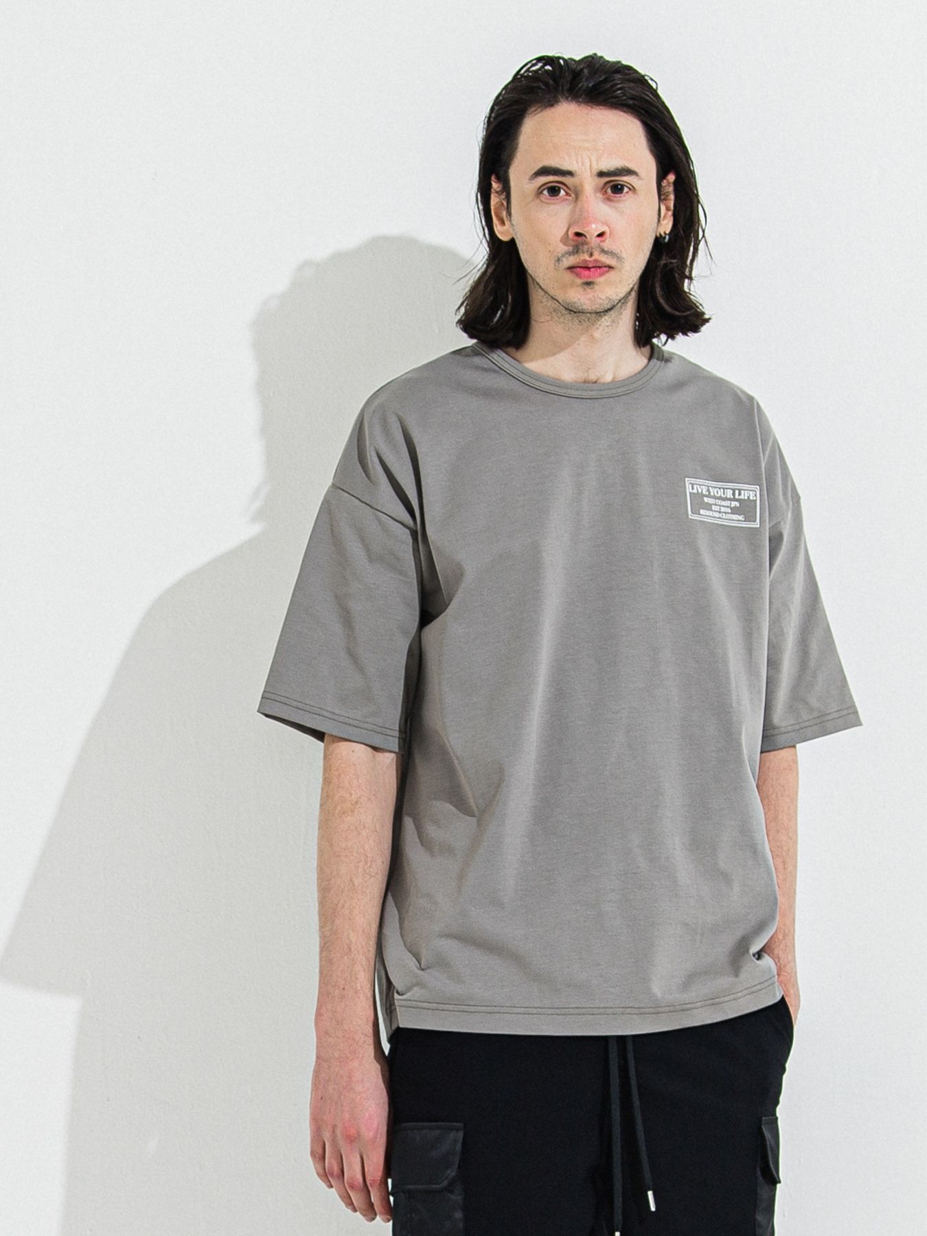 【予約品 】CREW OVER TEE /  クルーオーバーサイズTシャツ / グレー