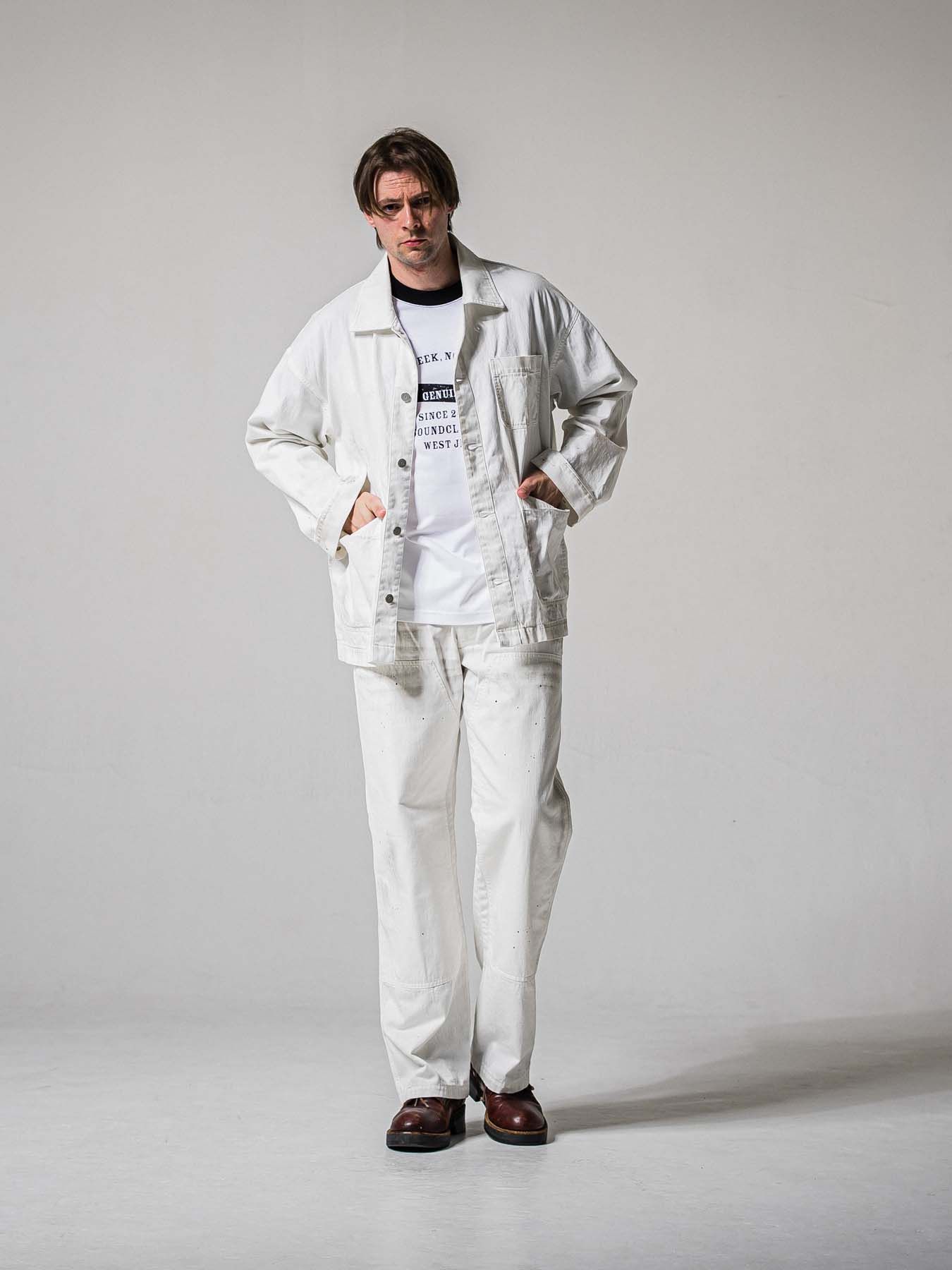 【予約品 11月16日(日) 締切】COLLEGE RAGLAN OVER TEE / カレッジロゴ ラグランスリーブ オーバーTシャツ / ホワイト×ブラック