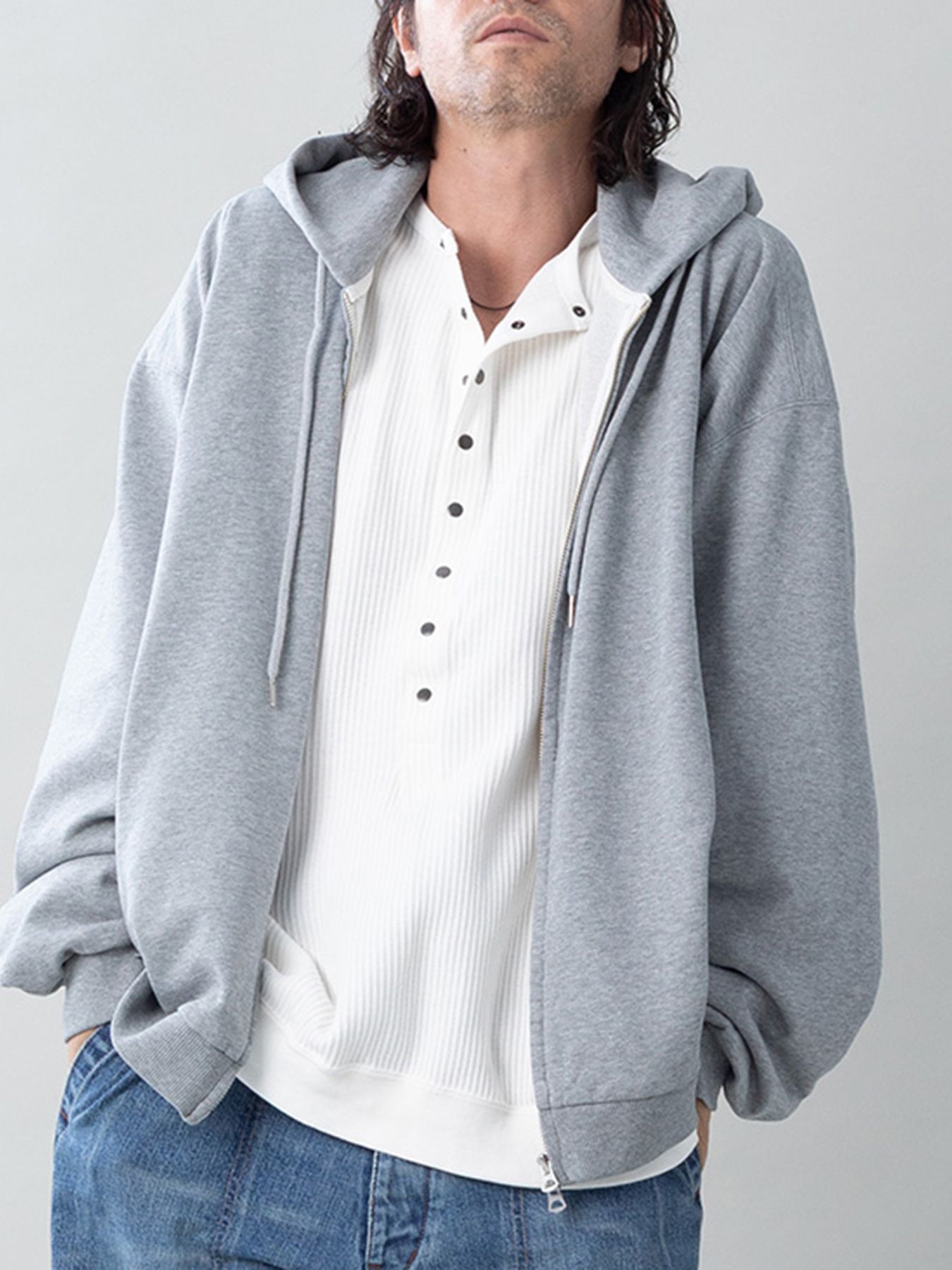 【予約品 5月27日(水) 締切】Deepfront / レールニット カットソー / ホワイト