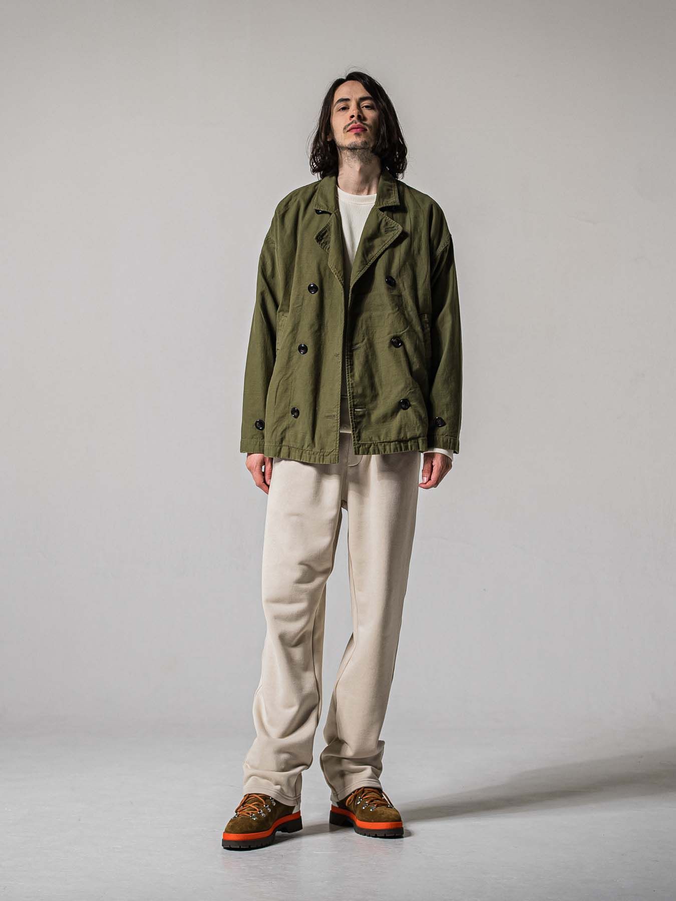 【予約品 11月16日(日) 締切】HF URAKE WIDE TUCK PANTS / 裏毛 セミワイドシルエット ワンタック イージーパンツ / グレージュ