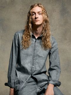 【予約品 9月23日(火) 締切】dyed regular shirt / コールドダイ レギュラーシャツ / ダークグレー