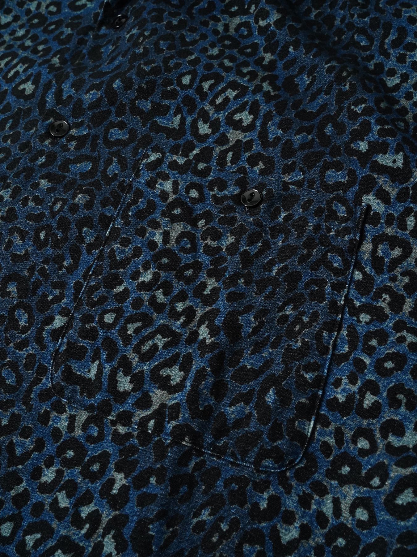 【予約品 7月5日(日) 締切】LEOPARD FLANNELSHIRTS / レオパード フランネルシャツ / ネイビー