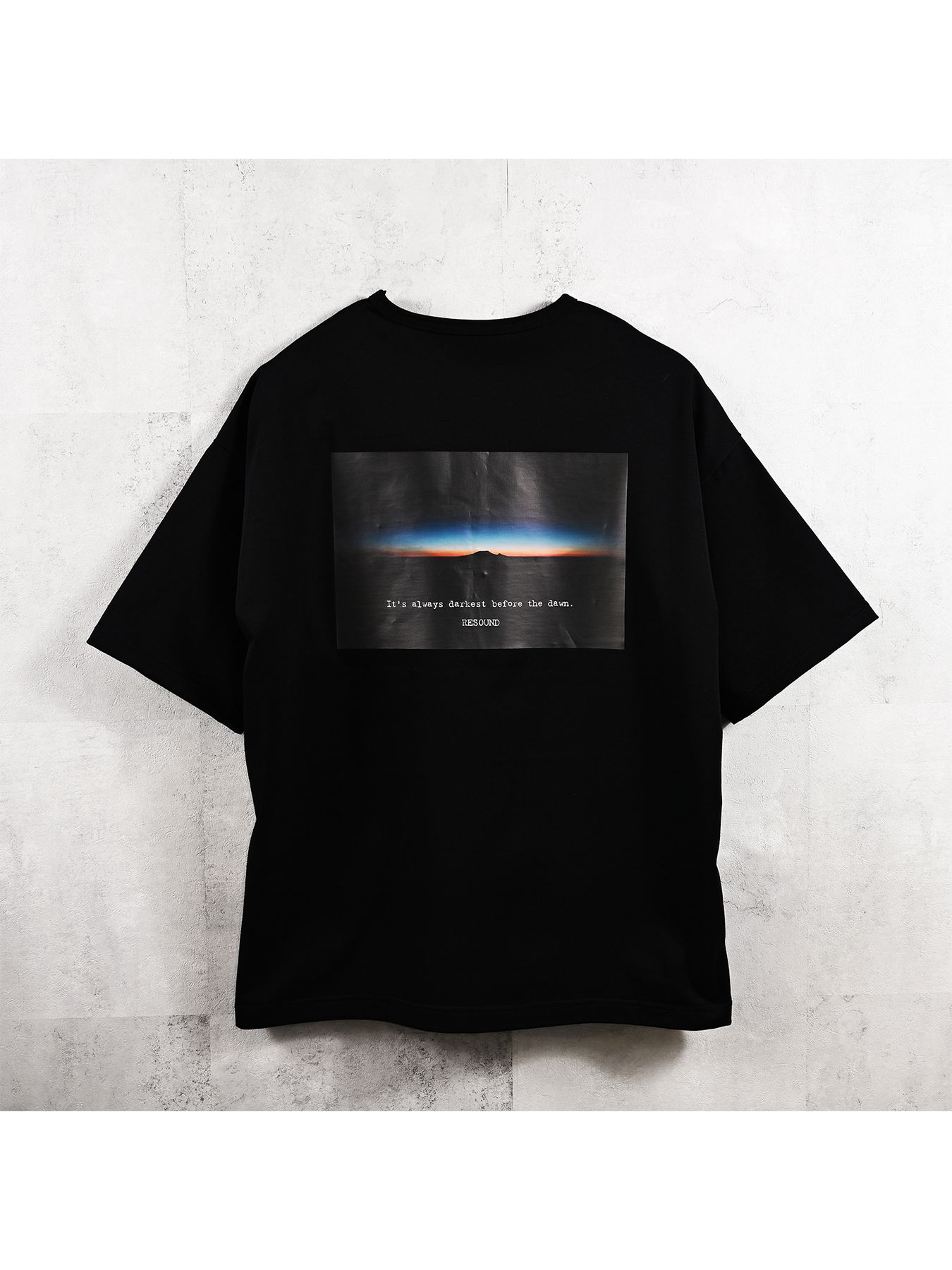 【予約品 】YOAKE PHOTO OVER TEE /  フォトオーバーサイズTシャツ / ブラック