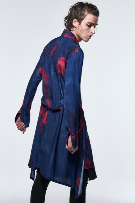 《予約品》 FlareShirt / ブルー&レッド 【kiryuyrik】 2023年4月以降入荷予定