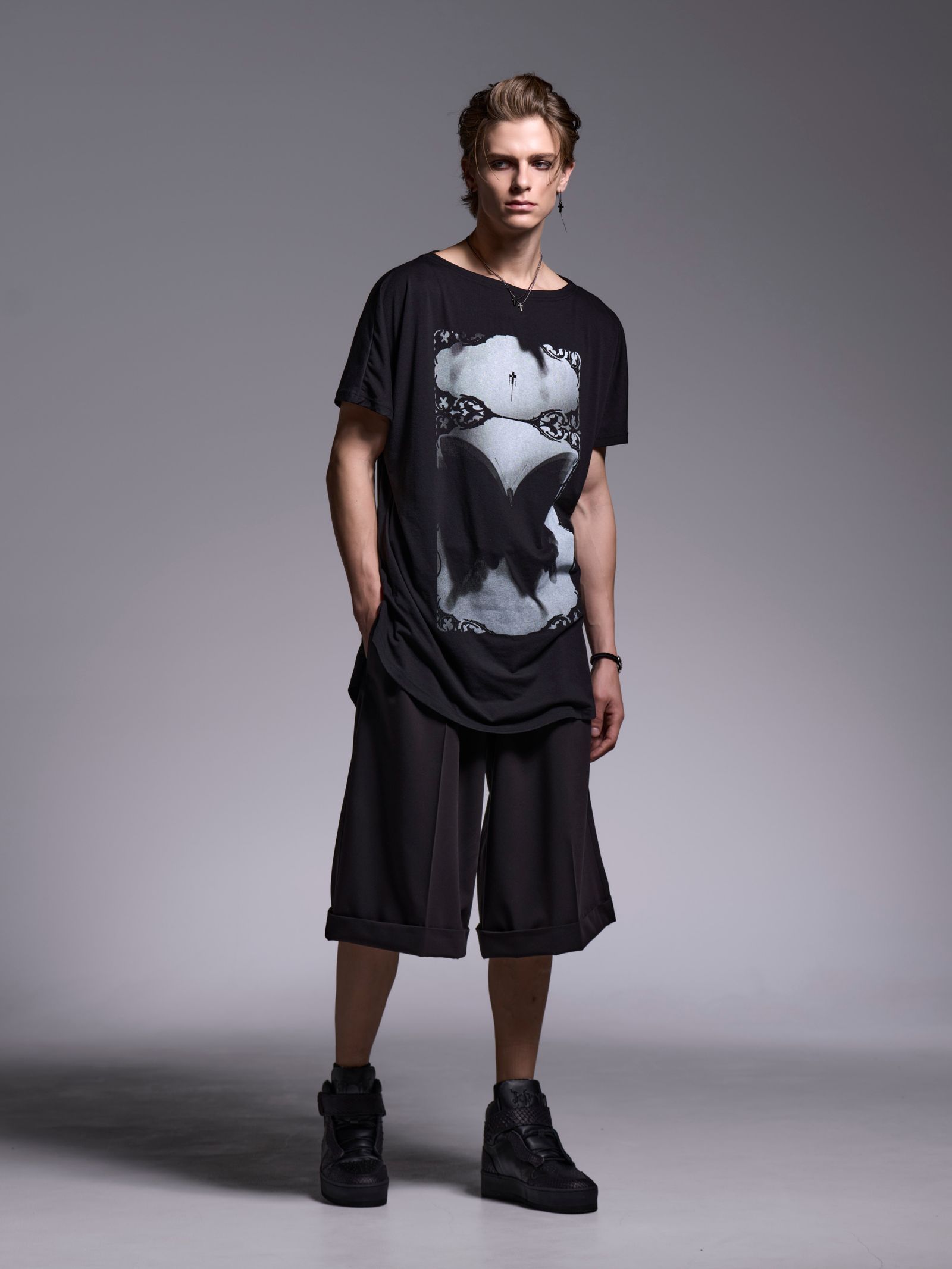 【予約品 1月4日(日) 締切】French Sleeve-T / フレンチスリーブTシャツ / ブラック