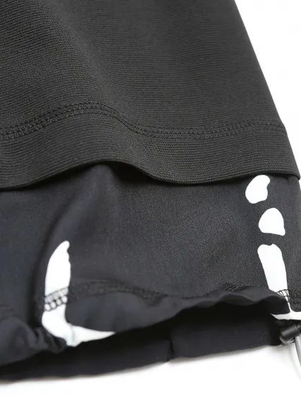 PARM CUTSEW / BLACK/ ブラック×プリント