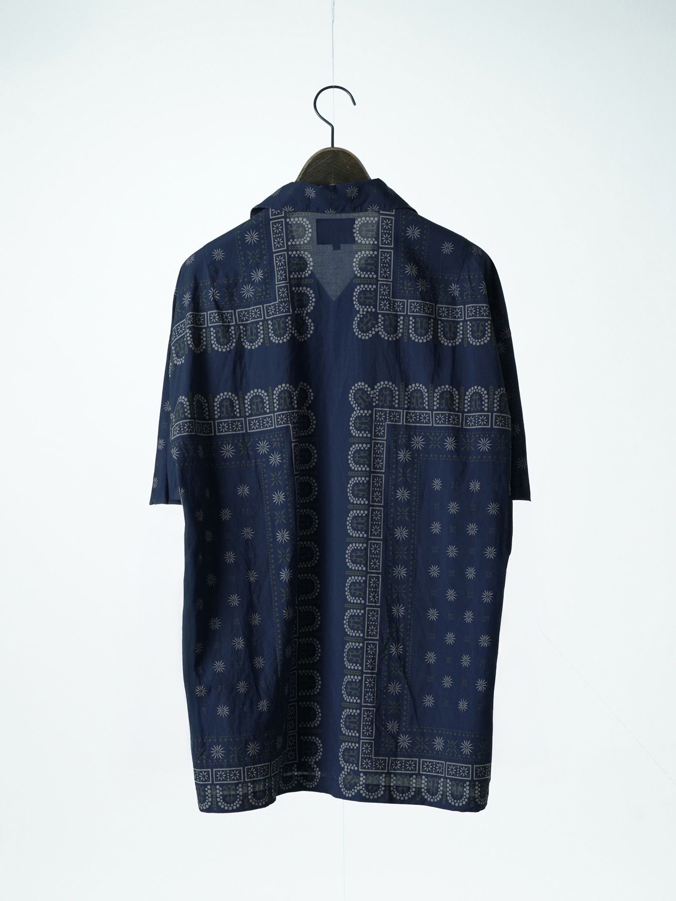 【予約品 2月1日(日) 締切】VINTAGEBANDANA SHIRTS / ヴィンテージバンダナ柄 半袖シャツ / ネイビー