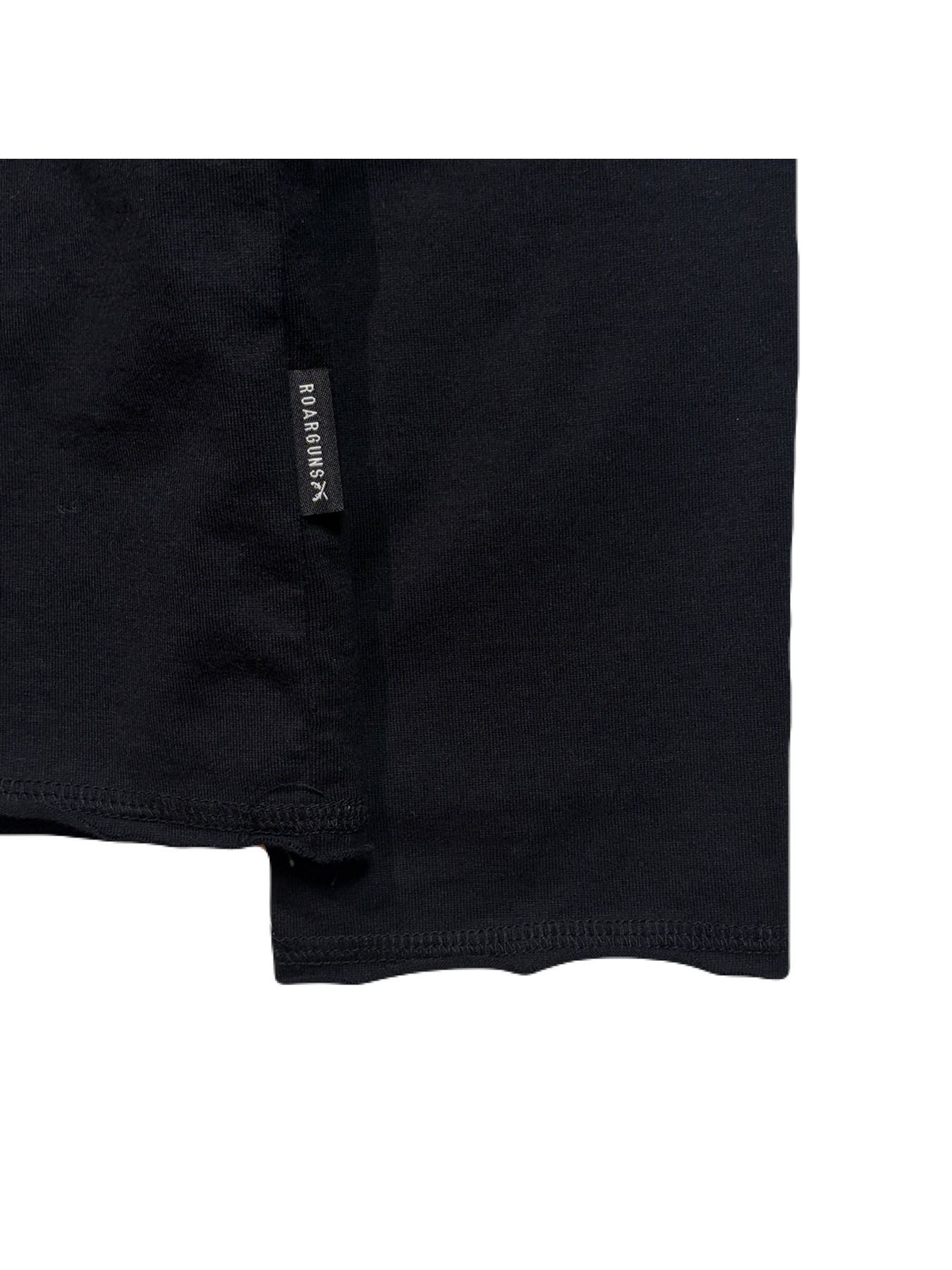 【予約品 3月9日(月) 18:00 締切】ROARGUNS W FACE T / ロゴプリント Wフェイス ロンT / ブラック×グレー