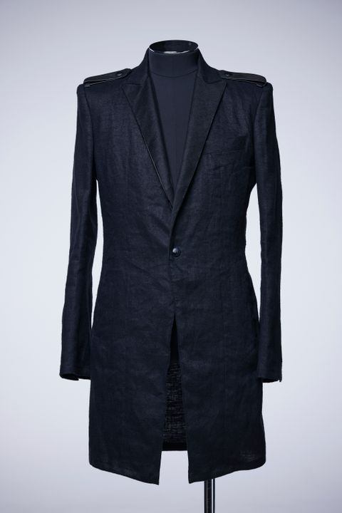 《予約品》 Eco Leather Epaulette Long Jacket ジャケット / Black 【THE ONENESS】 6月入荷予定