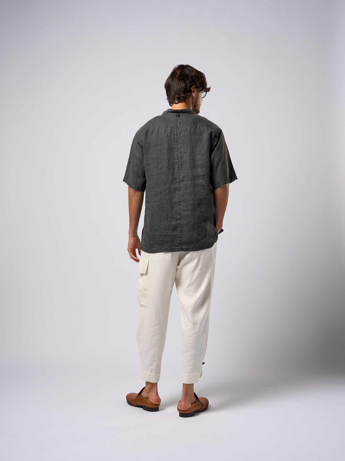 【予約品9月16日 10時締め】 smart collar pullover H/S / シャツ / ブラック