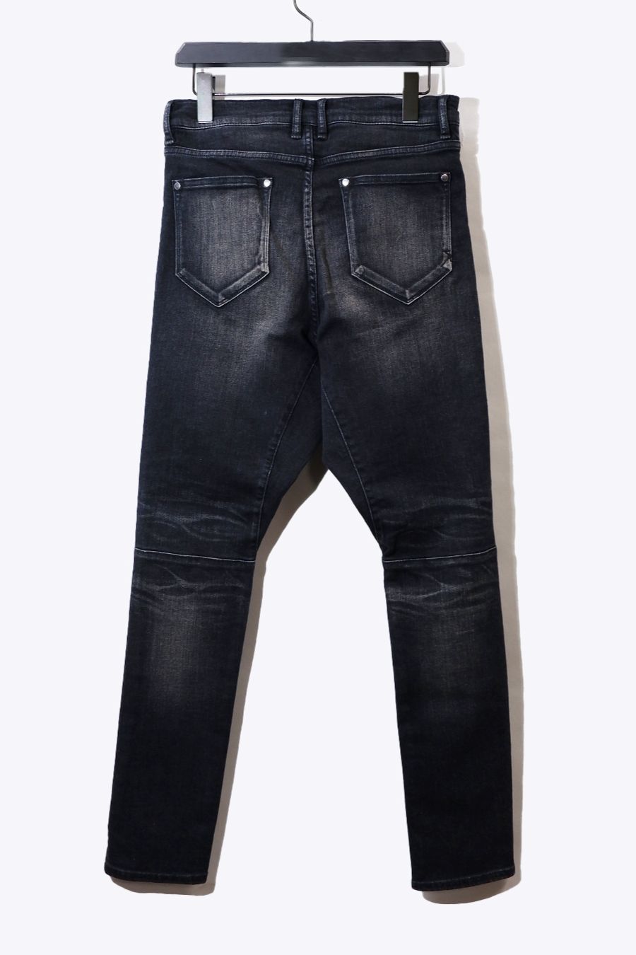 《2/9(水)締切 予約品》 USED加工ハイブリットデニムセミサルエルPT / BLACK 【ys Yuji SUGENO】 ~2月中旬入荷予定