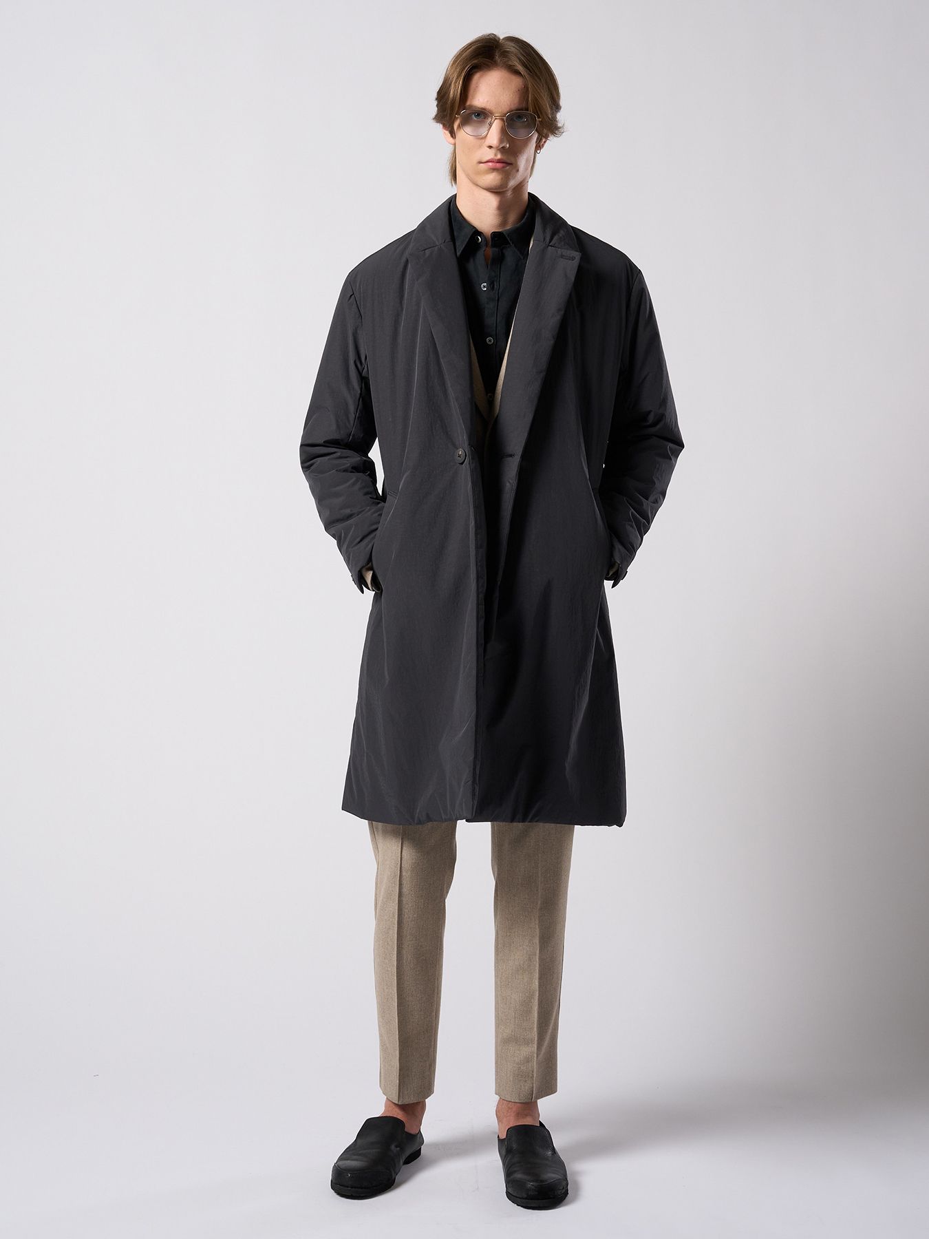 【予約品 4月19日(日) 18時締切】double breasted solid coat / ダブルブレスト ソリッド コート / フェードスミ