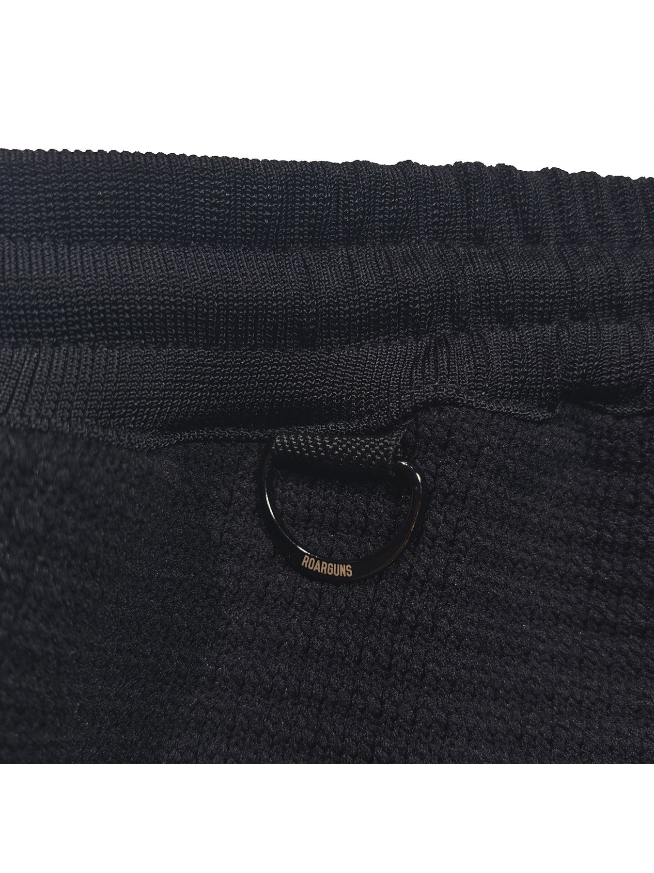 【予約品 3月9日(月) 18:00 締切】PATCH WAFFLE PANTS / レザーパッチ ビッグワッフル イージーパンツ  / ブラック