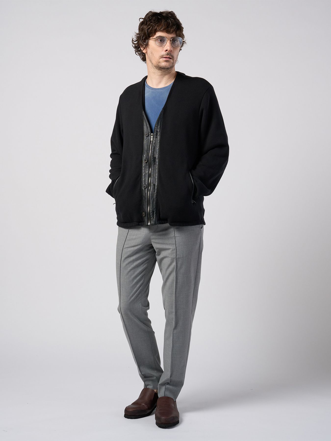 【予約品】soft luxe urake zip-up jacket / プレミアム裏毛 ジップアップカーディガンジャケット / ブラック