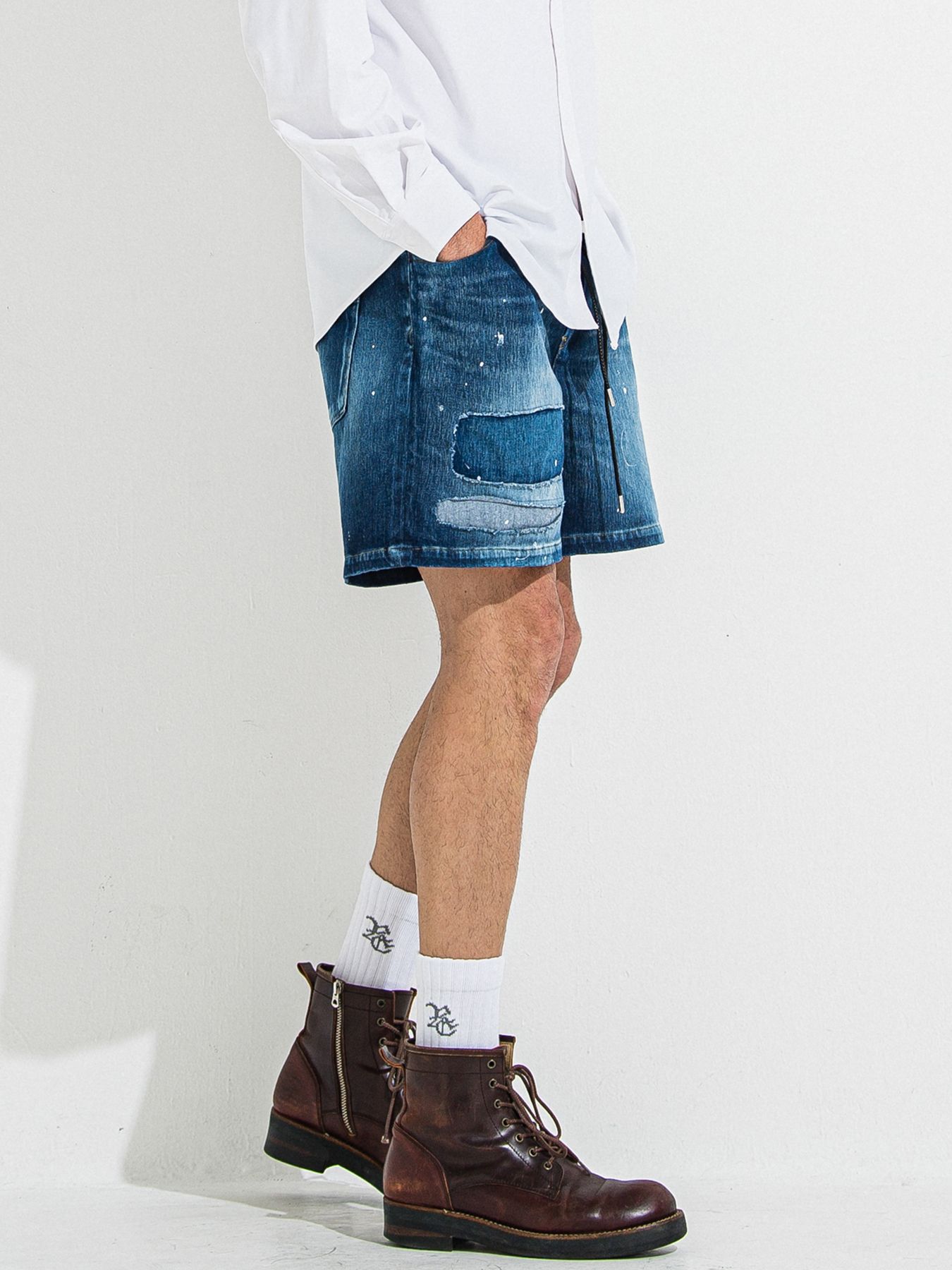 【予約品 】DENIM JERSEY SHORTS / デニムジャージショーツ / ダークインディゴ