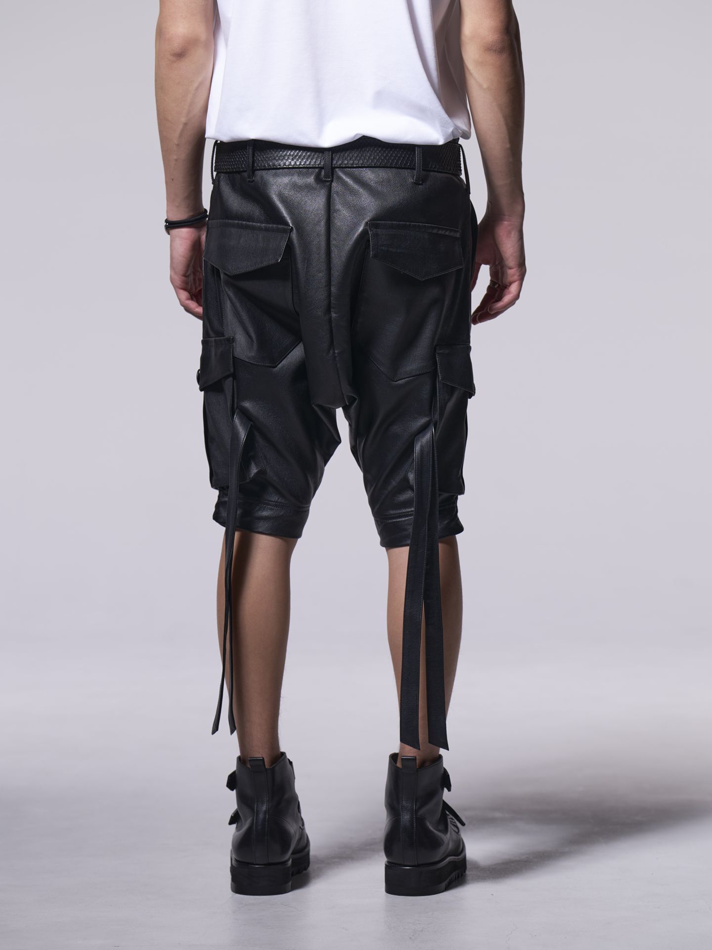 《予約品》 LeatherSarouelPants / レザーサルエルパンツ / ブラック