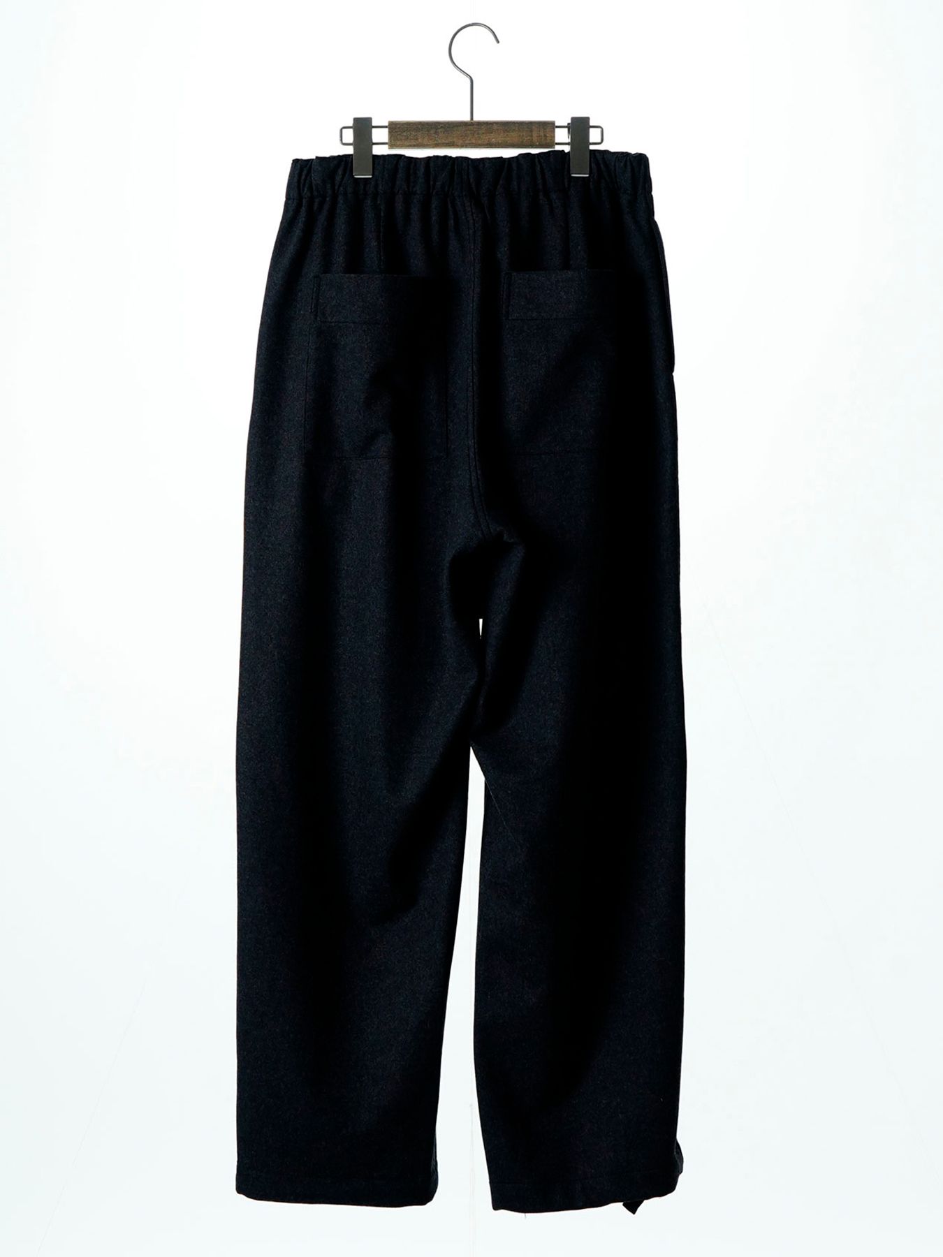 【予約品 】Woolnapp trousers / ウール イージートラウサーズパンツ / ブラック
