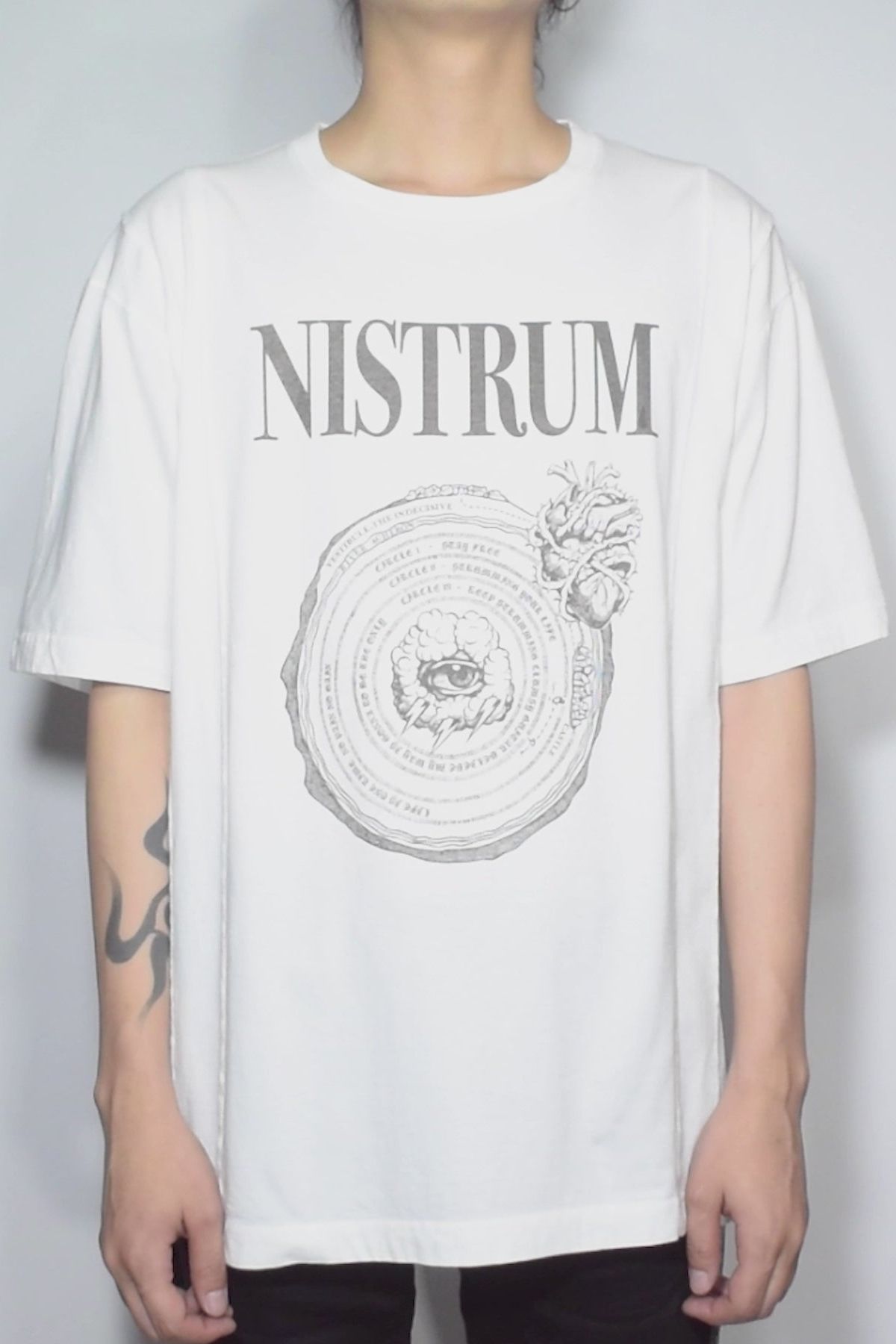 Natural Soft Cotton Oversize Crew Neck T-shirt   / ホワイト 【STRUM】