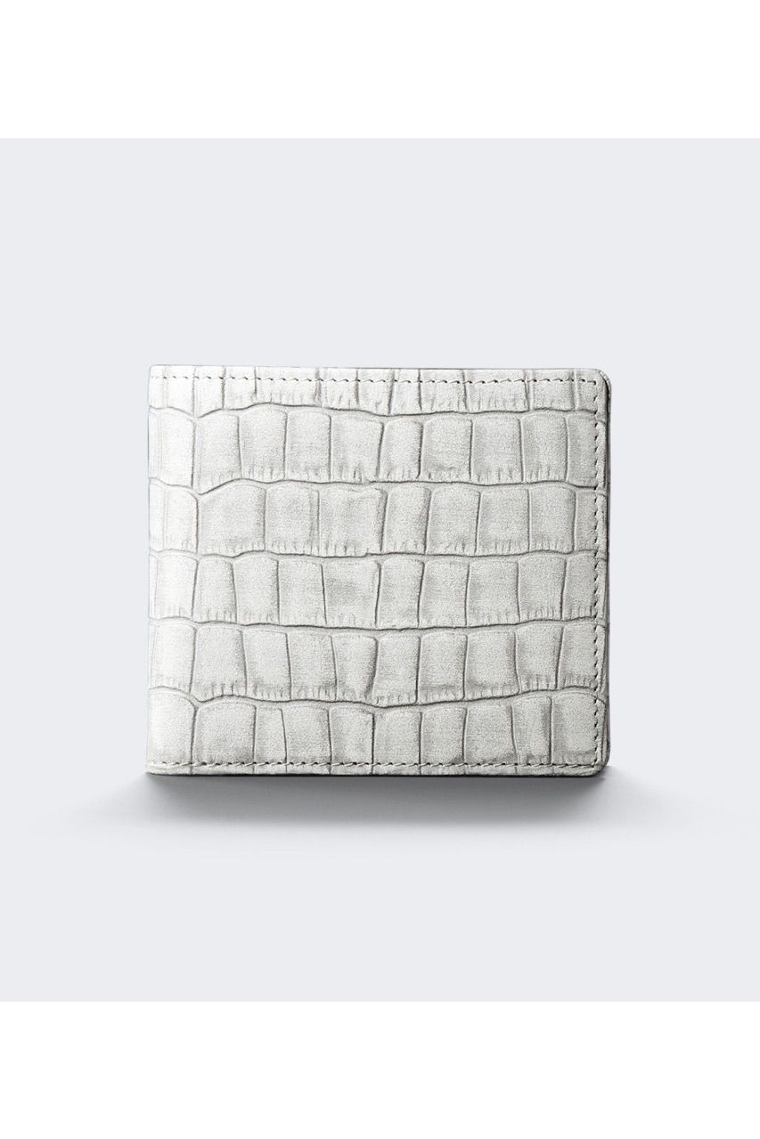二つ折り財布 Tint Embossing Leather / white 【aniary】