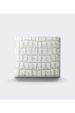 二つ折り財布 Tint Embossing Leather / white 【aniary】