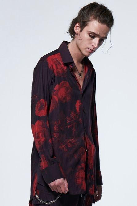 《予約品》 FlareShirt / ブラック&レッド 【kiryuyrik】 2023年4月以降入荷予定