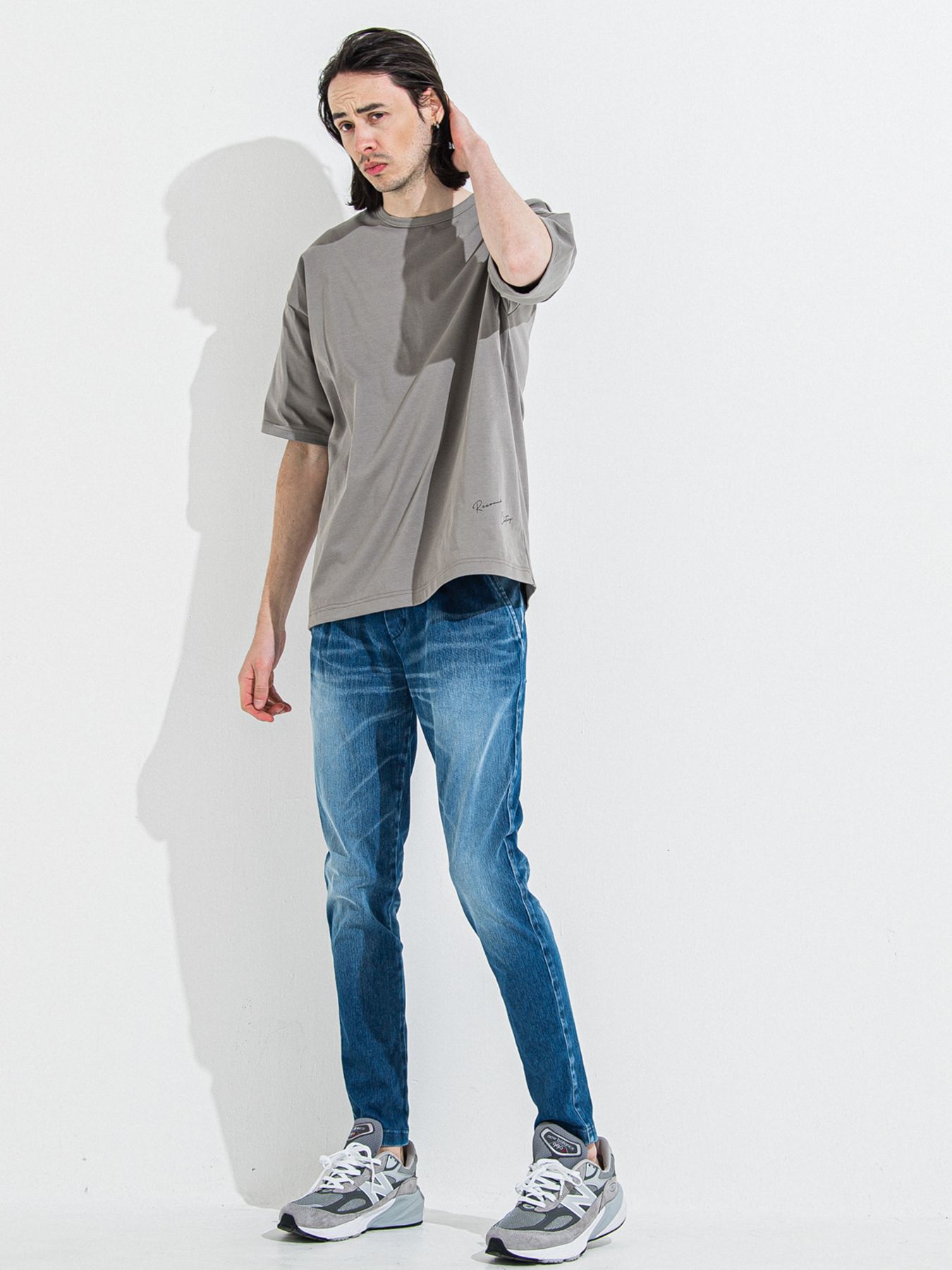 【予約品 】YOAKE PHOTO OVER TEE /  フォトオーバーサイズTシャツ / グレー