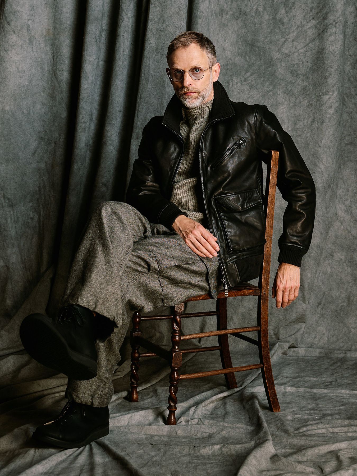 【予約品 4月19日(日) 18時締切】leather rib jersey type A-2 / A-2タイプ レザーリブジャージー / ブラック